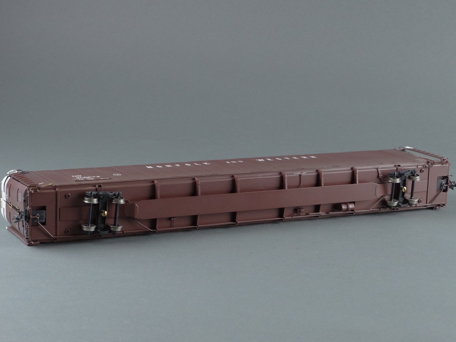 03424 Train Rack HO Brass Model Train - OMI 3253.1 Safe-T-Pack Tri-Level Auto Rack - N&W ...