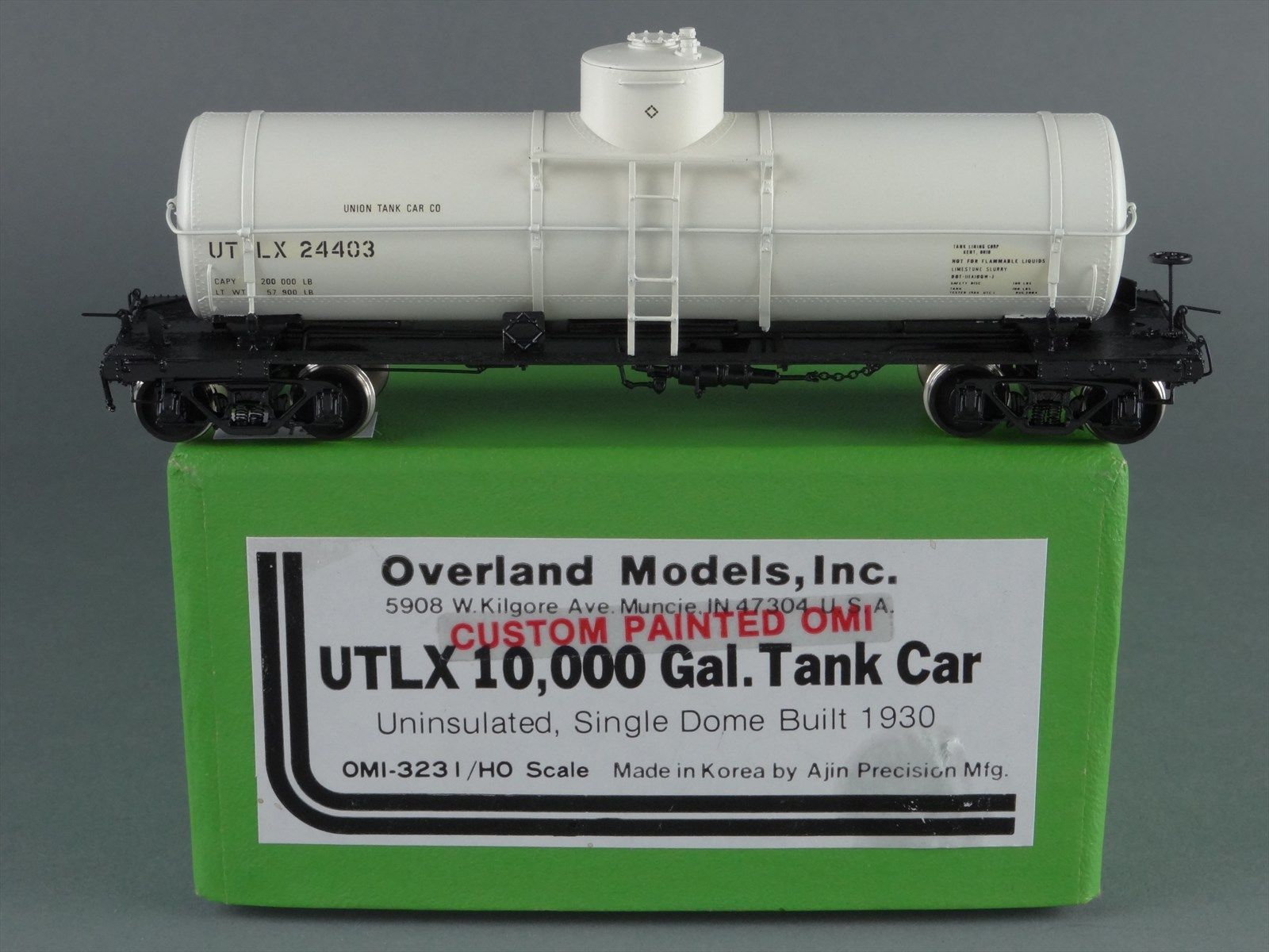 HO Brass Model Train - Overland UTLX 10000 Gal Single Dome Tank Car ...