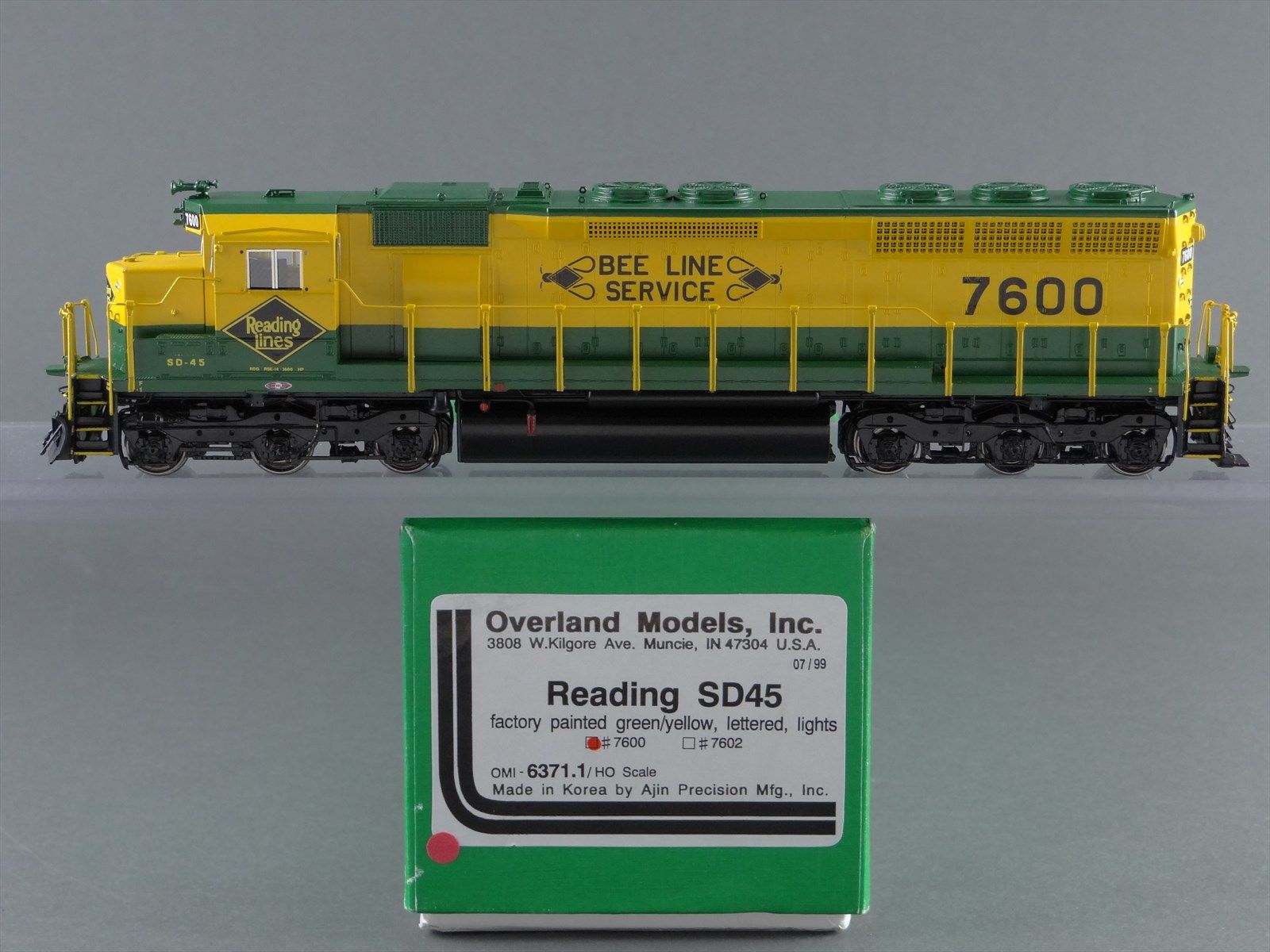 HO Brass Model Train - OMI Overland Reading Lines EMD SD45 Diesel