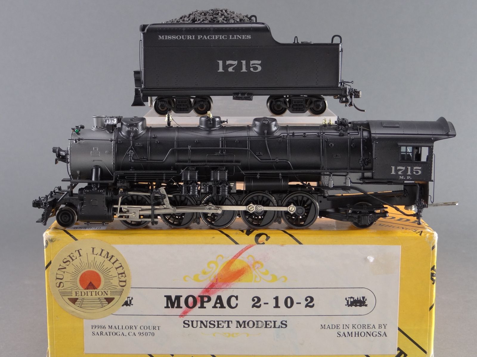 HO Brass Model Train - Sunset Models MOPAC Missouri Pacific 2-10-2