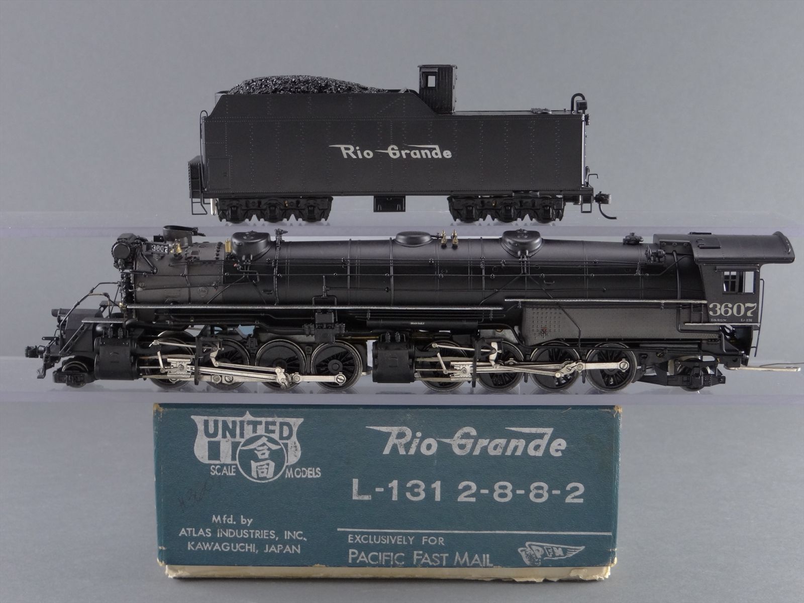 UNITED D.＆R.G.W. L-131 2-8-8-2 HO Brass - PFM United D&RGW Rio Grande L-131 2-8-8-2 - 1981