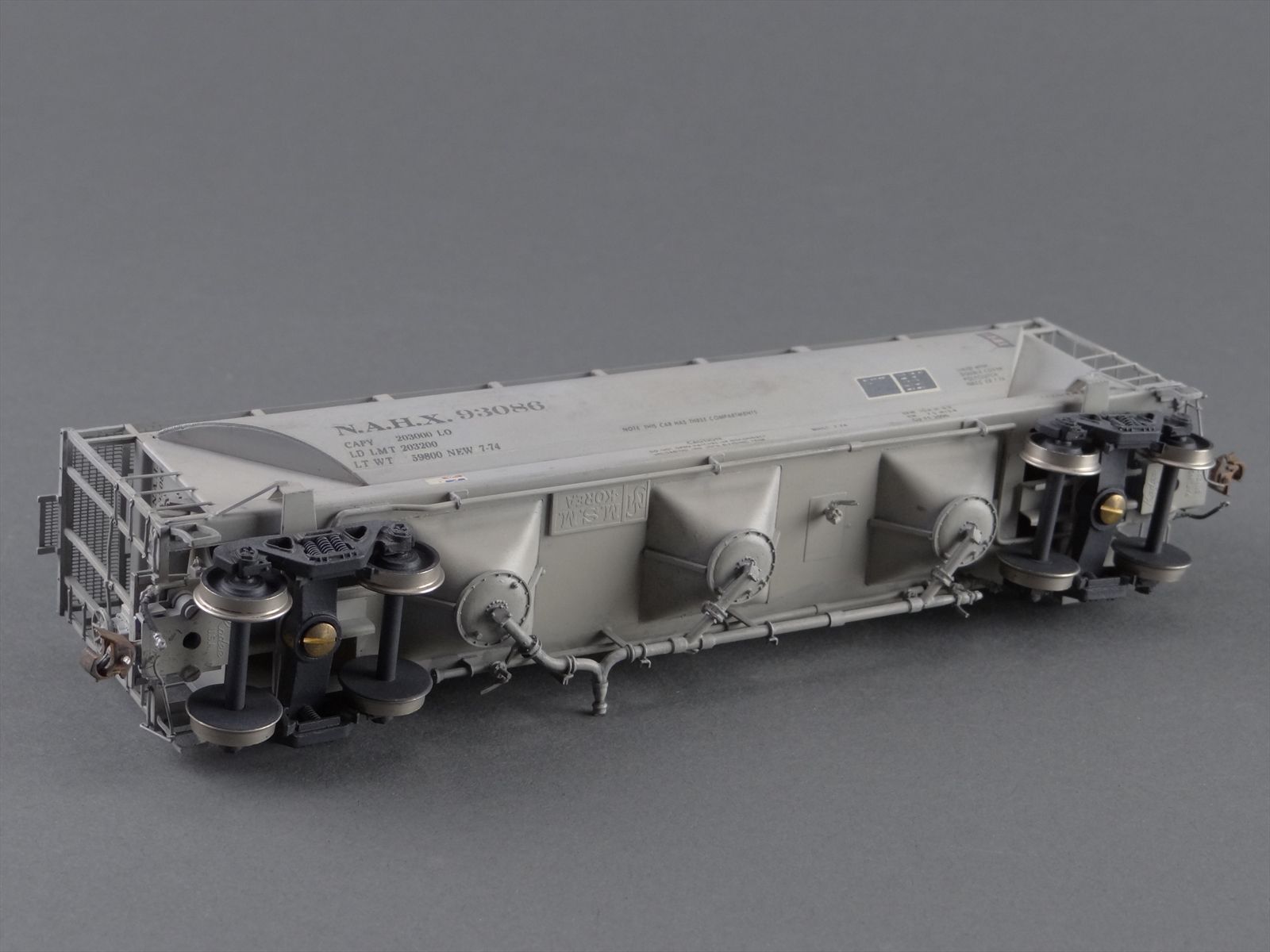 HO Brass Model Train - OMI 3001 Overland NAHX Pd 3000 Covered Hopper ...