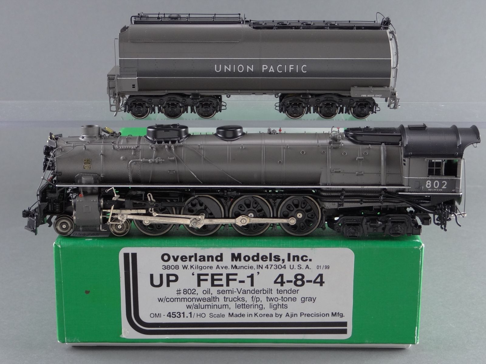 HO Brass Model Train - OMI 4531.1 UP Union Pacific FEF-1 4-8-4 Two
