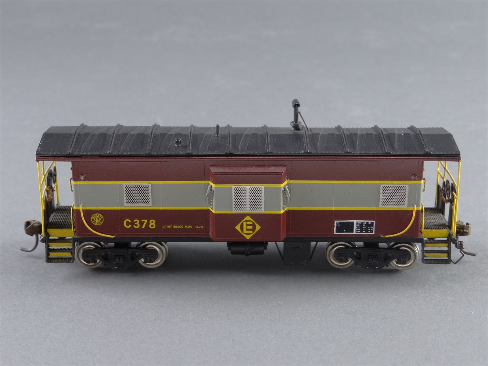 HO Brass Model Train - Overland EL Erie Lackawanna Bay Window Caboose ...