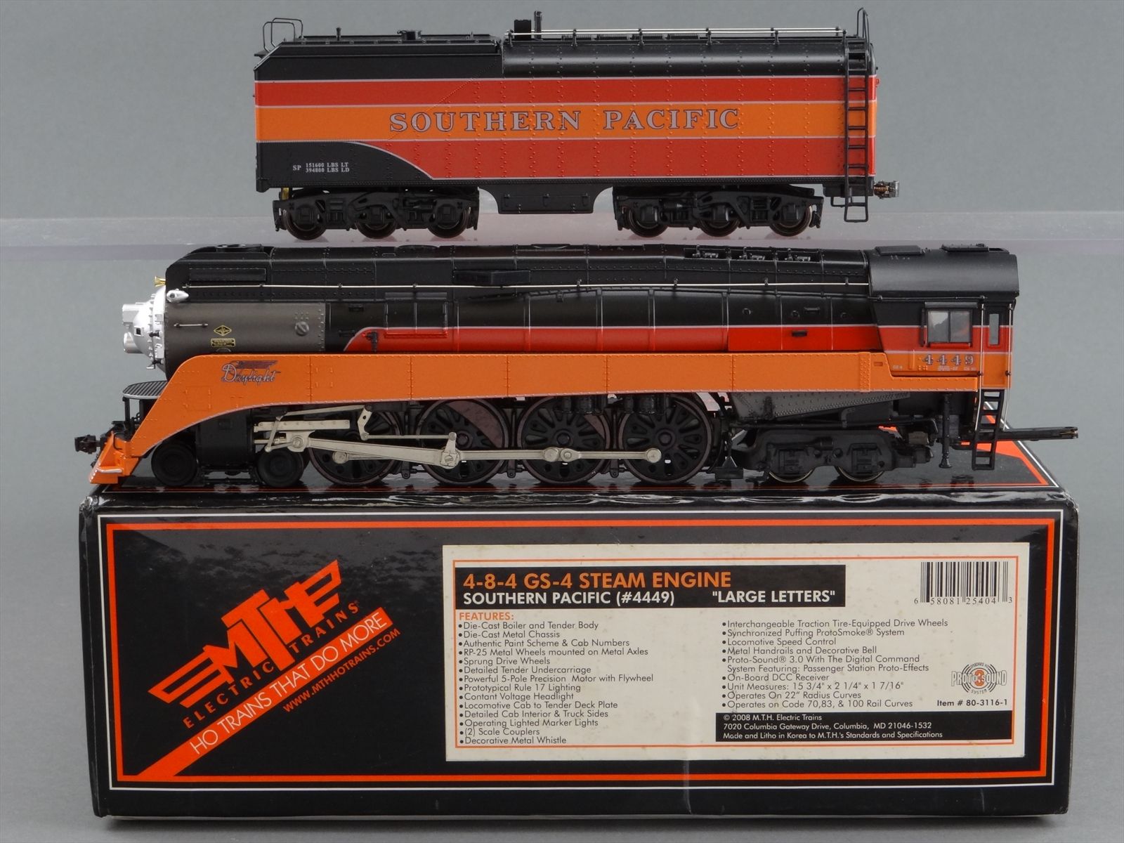 鉄道模型 GS-4 Southern Pacific Lines #4449 Southern Pacific Railroad GS-4 #4449 (SP Lines) (Model Train