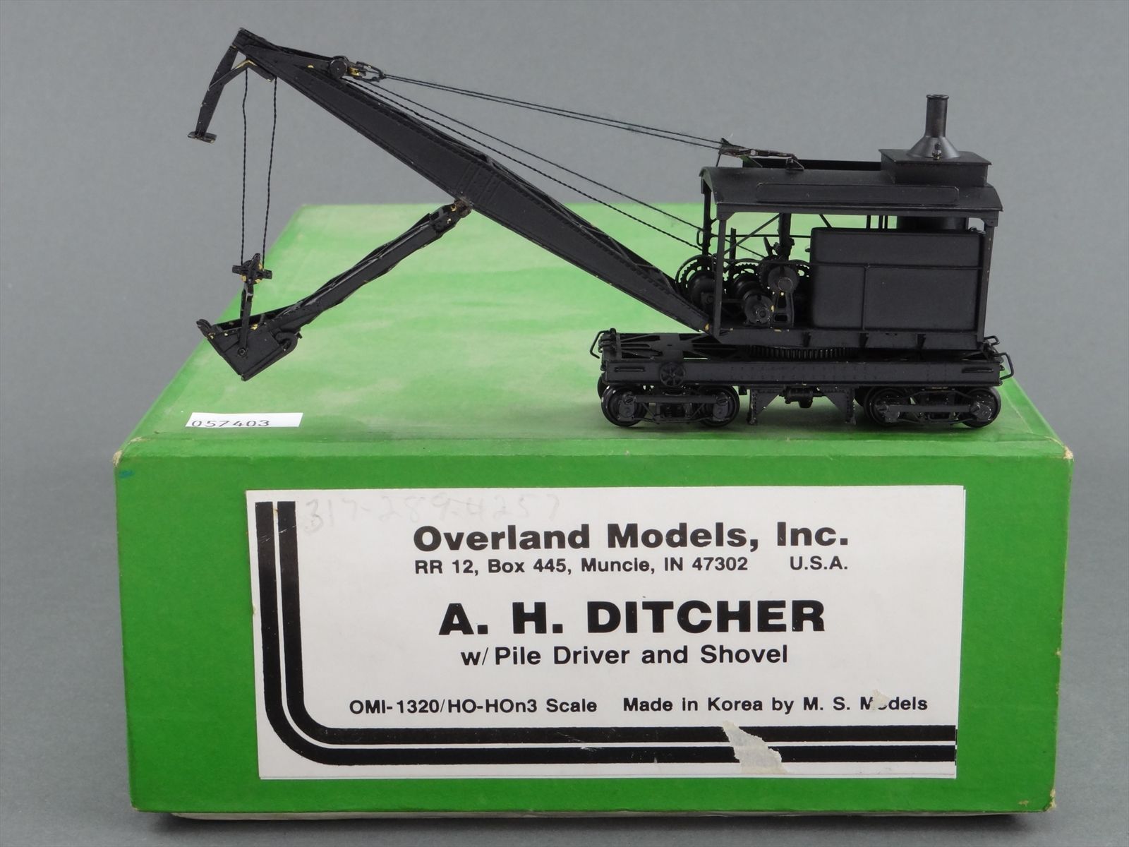 HO / HOn3 Brass Model Train - OMI 1320 Overland A. H. Ditcher w