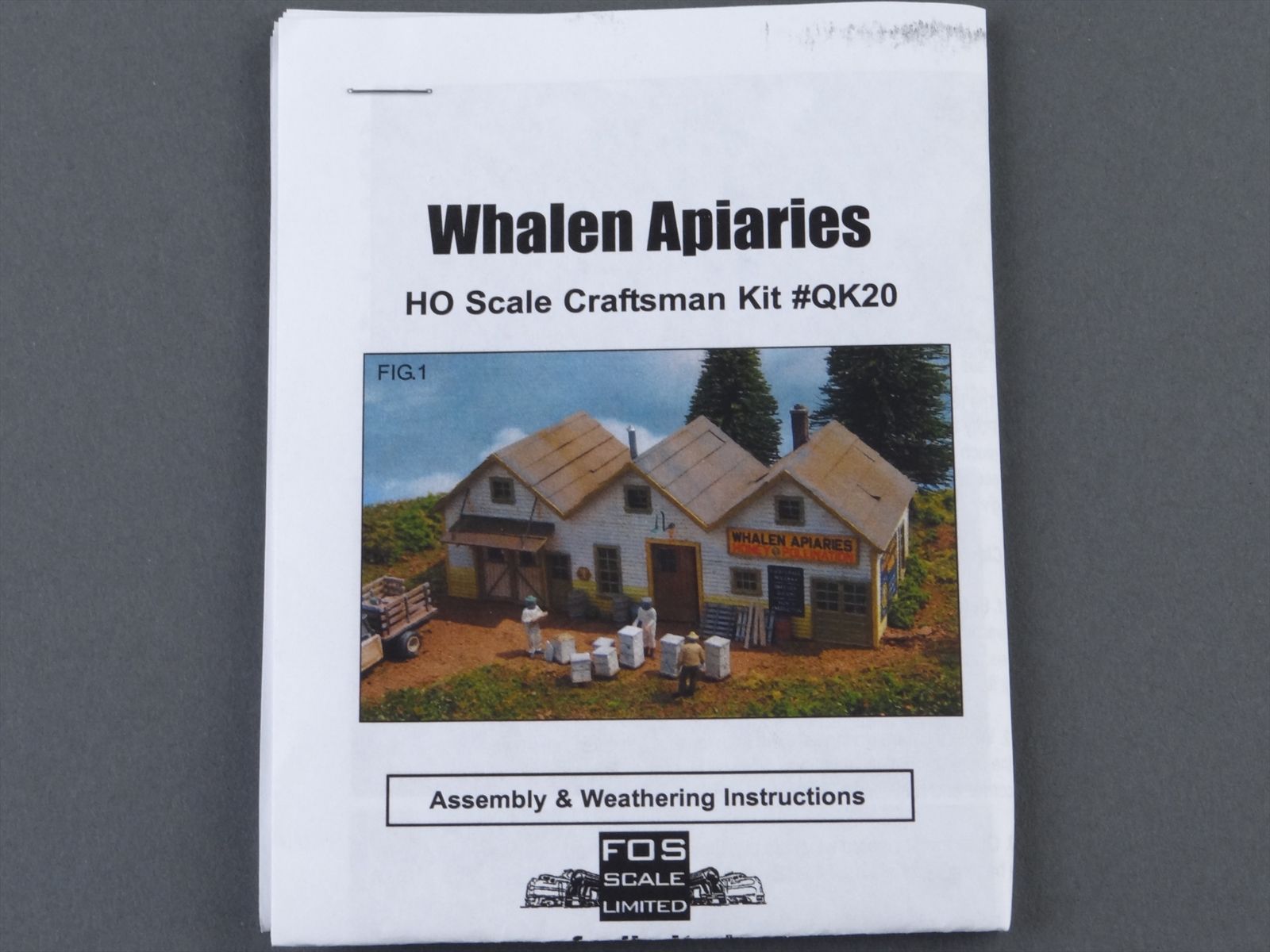 Fos Scale Kit HO/HOn3 FOS Scale Models Craftsman Kit QK20 - Whalen Apiaries