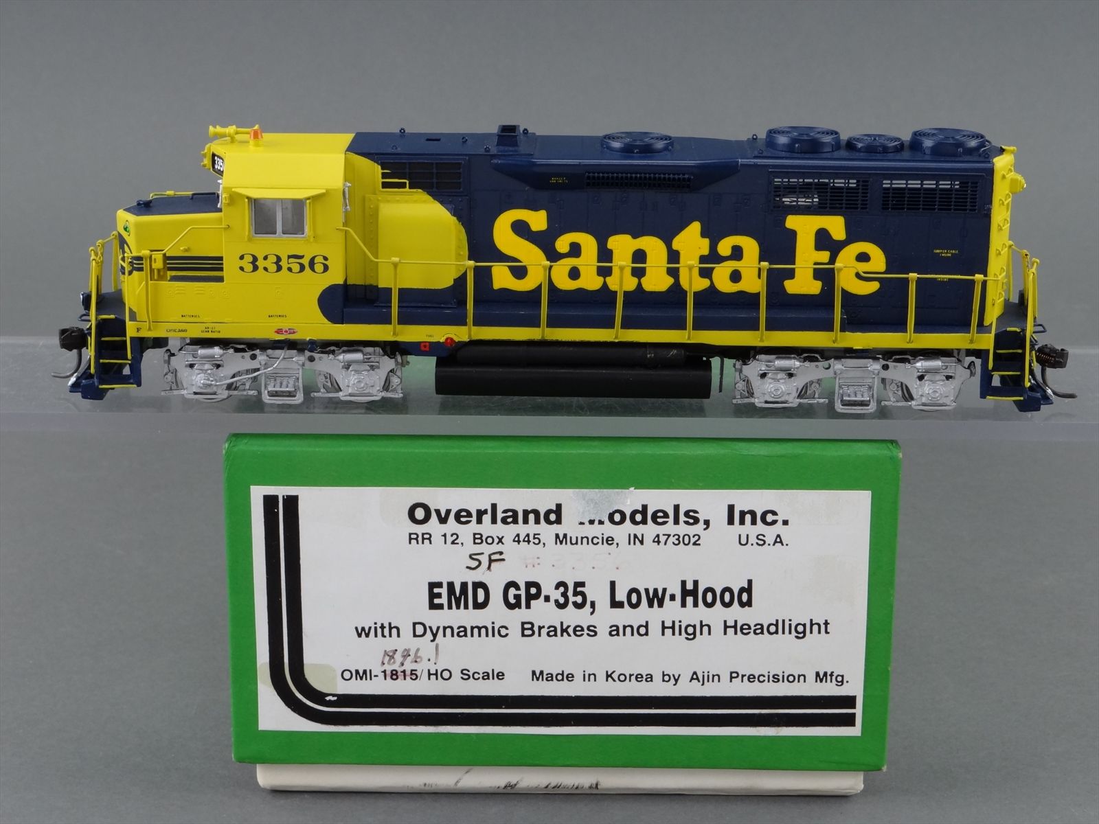 HO Brass Model Train - OMI 1846.1 ATSF Santa Fe GP-35 Diesel #3356 - Custom