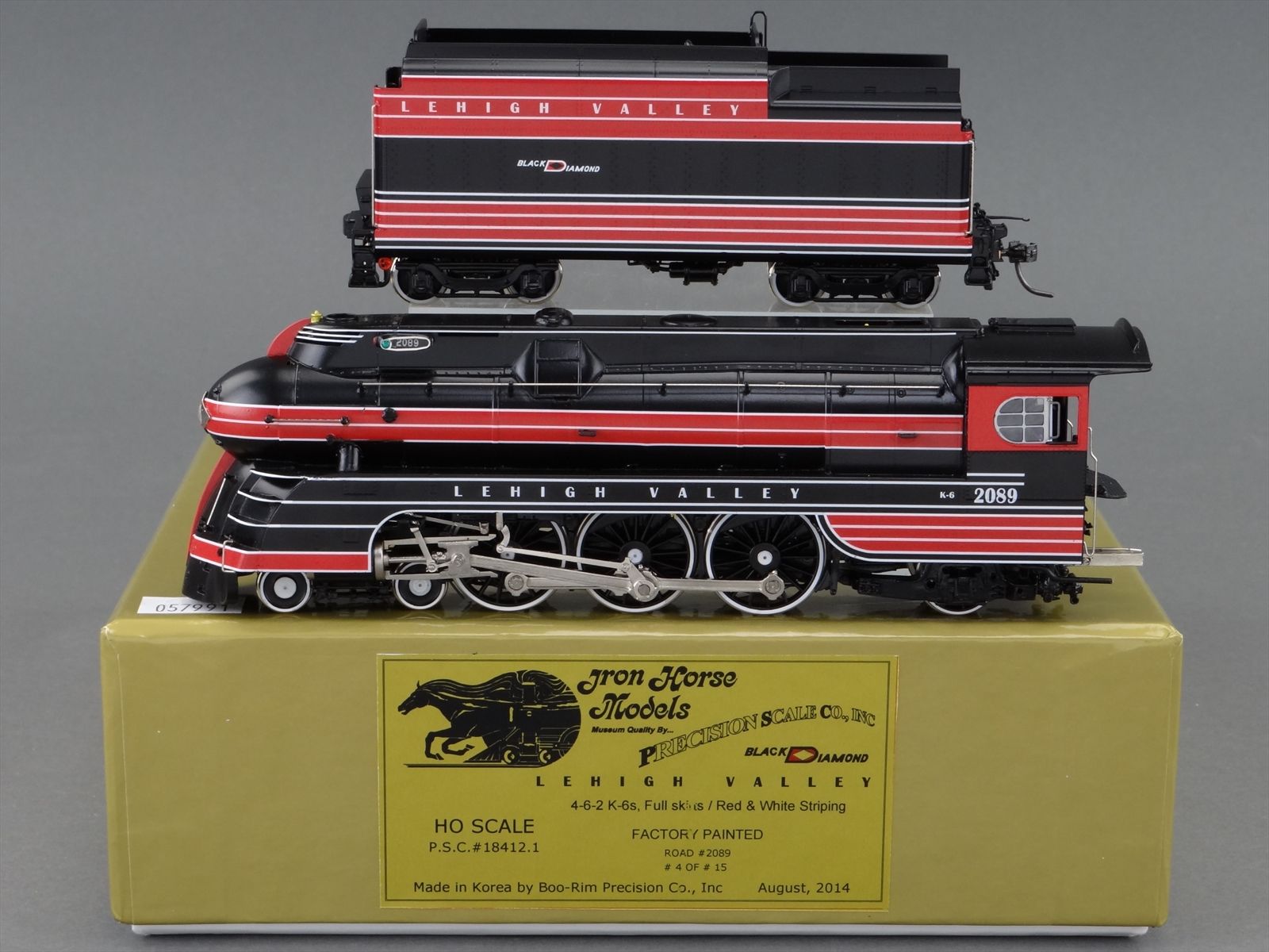 HO Brass Model Train PSC Lehigh Valley 4-6-2 K-6 The Black