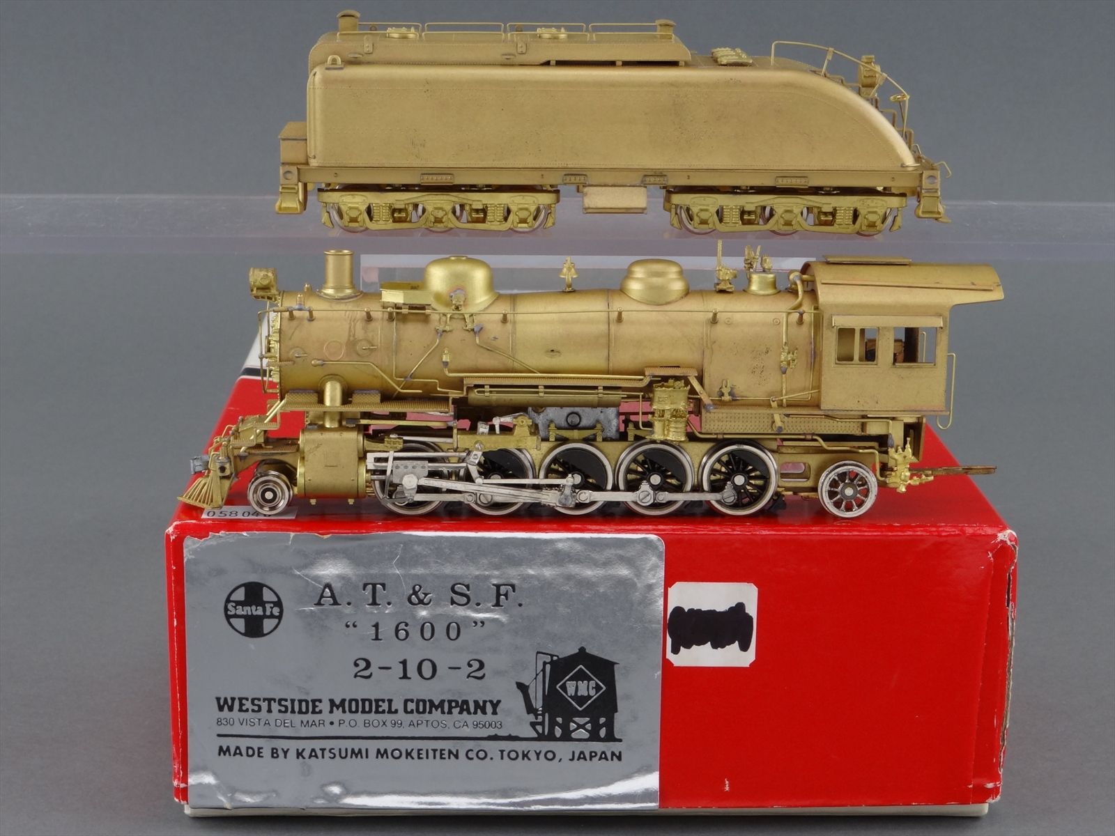 HO Brass Model Train - WMC Westside SP / ATSF Santa Fe 2-10-2 1600