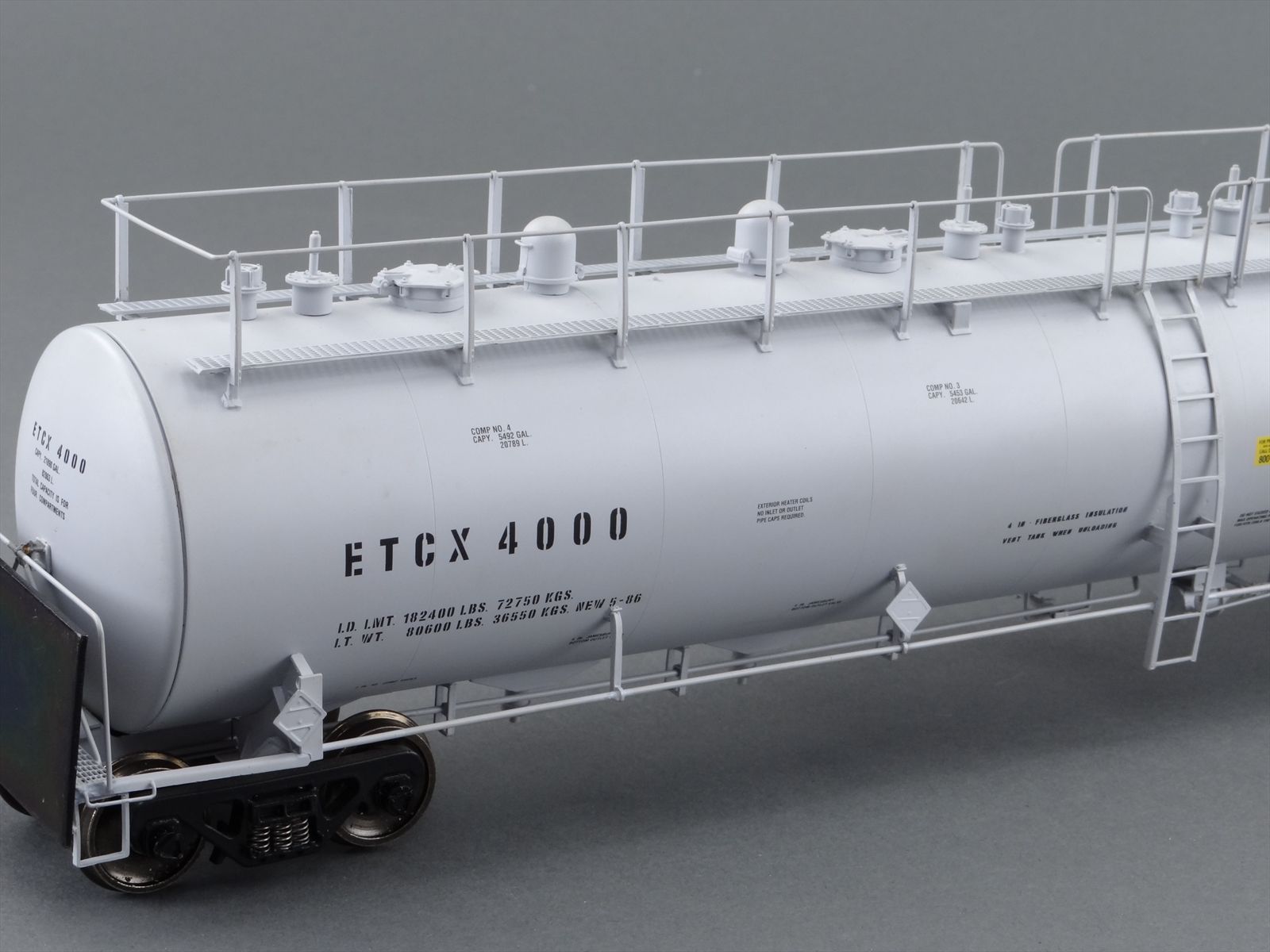 O Scale Pecos River Brass 4464E ETCX Eastman Trinity Industries 4-Dome ...