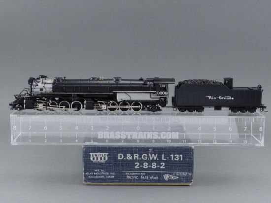 HO Brass Model Train - PFM D&RGW Rio Grande 2-8-8-2 L-131 