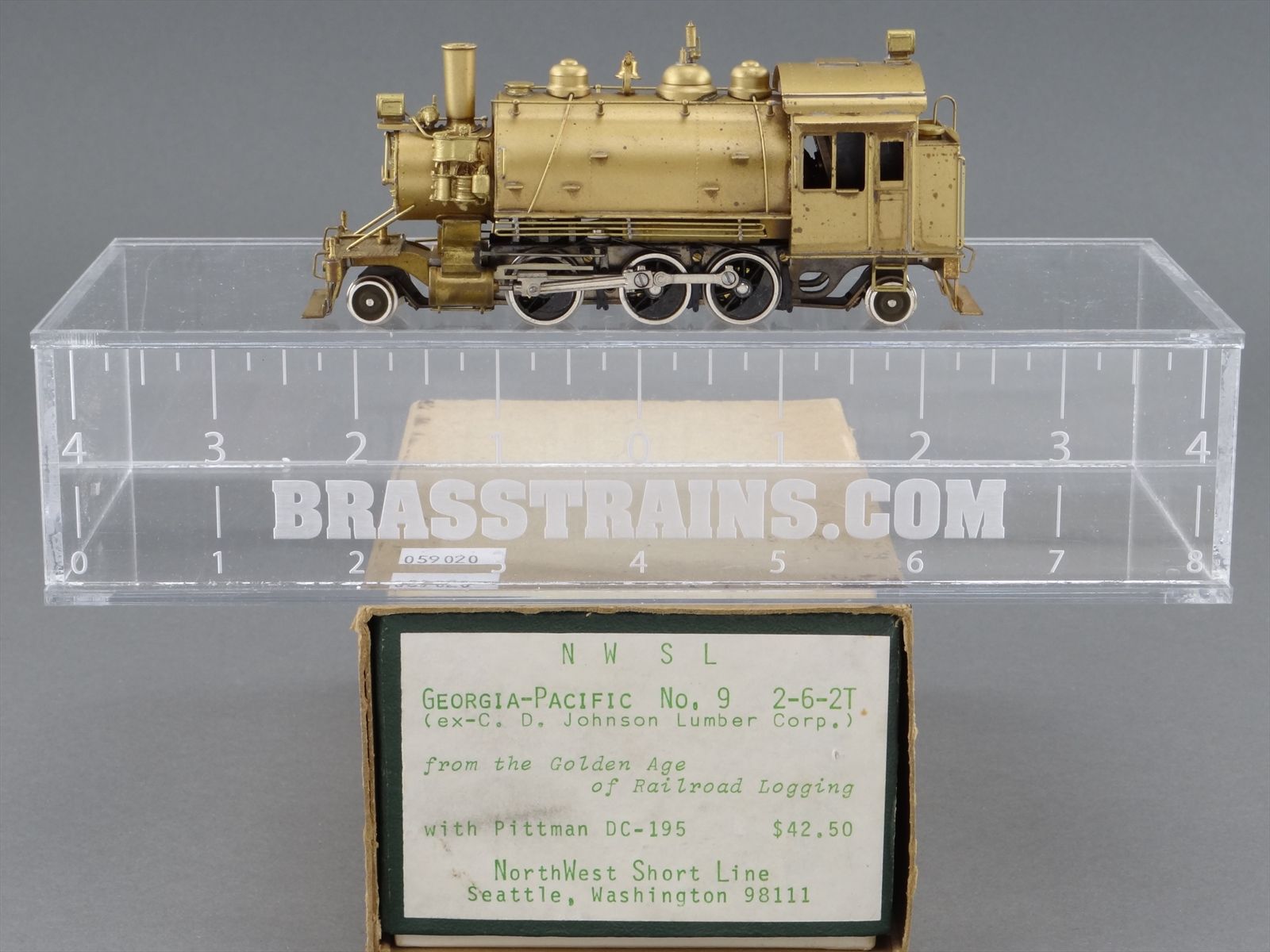 HO Brass NWSL TOBY Georgia Pacific 2-6-2T No. 9 Ex Johnson Lumber
