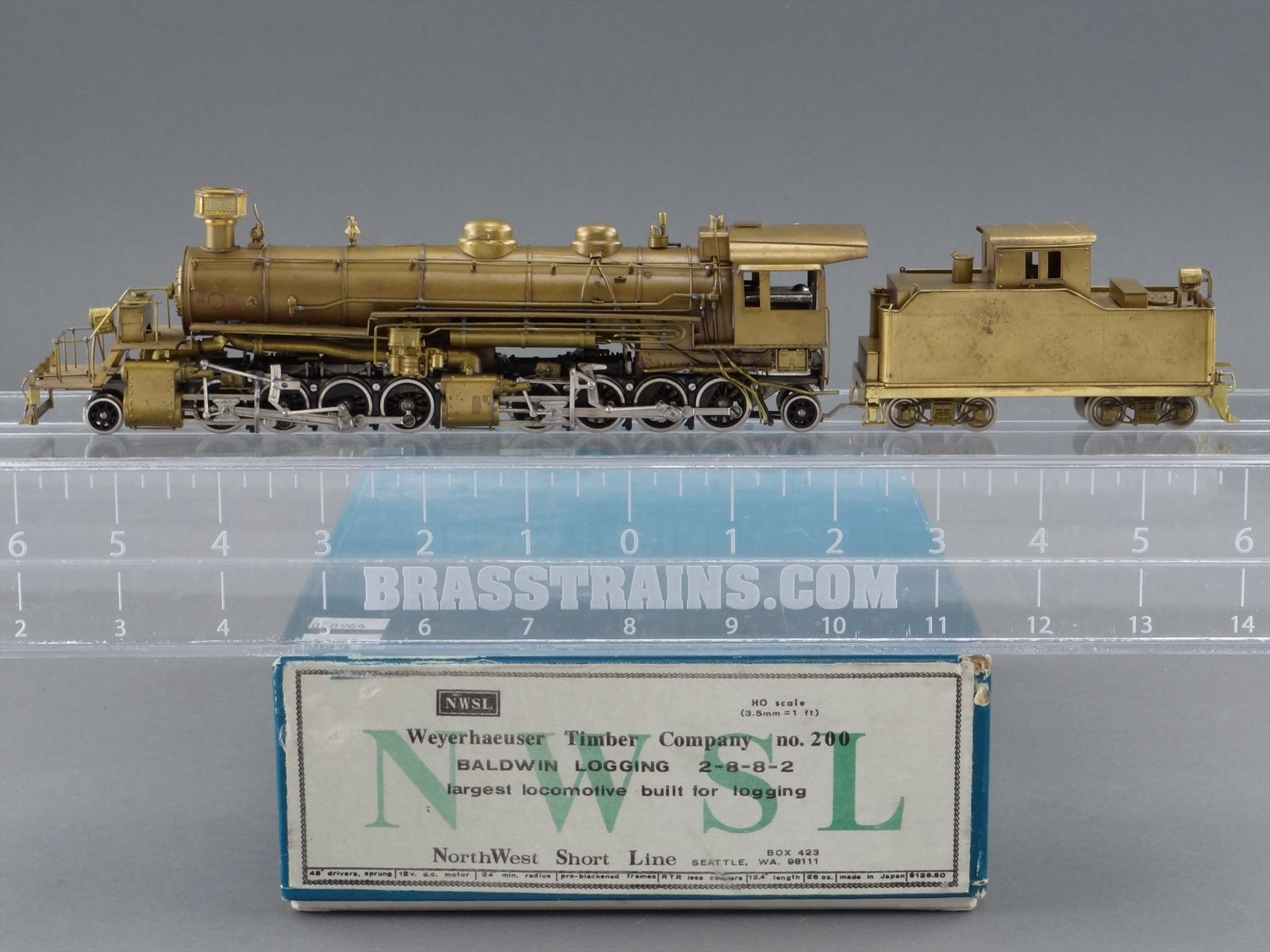 HO Brass Model Train - NWSL Weyerhaeuser Timber Baldwin Logging 2
