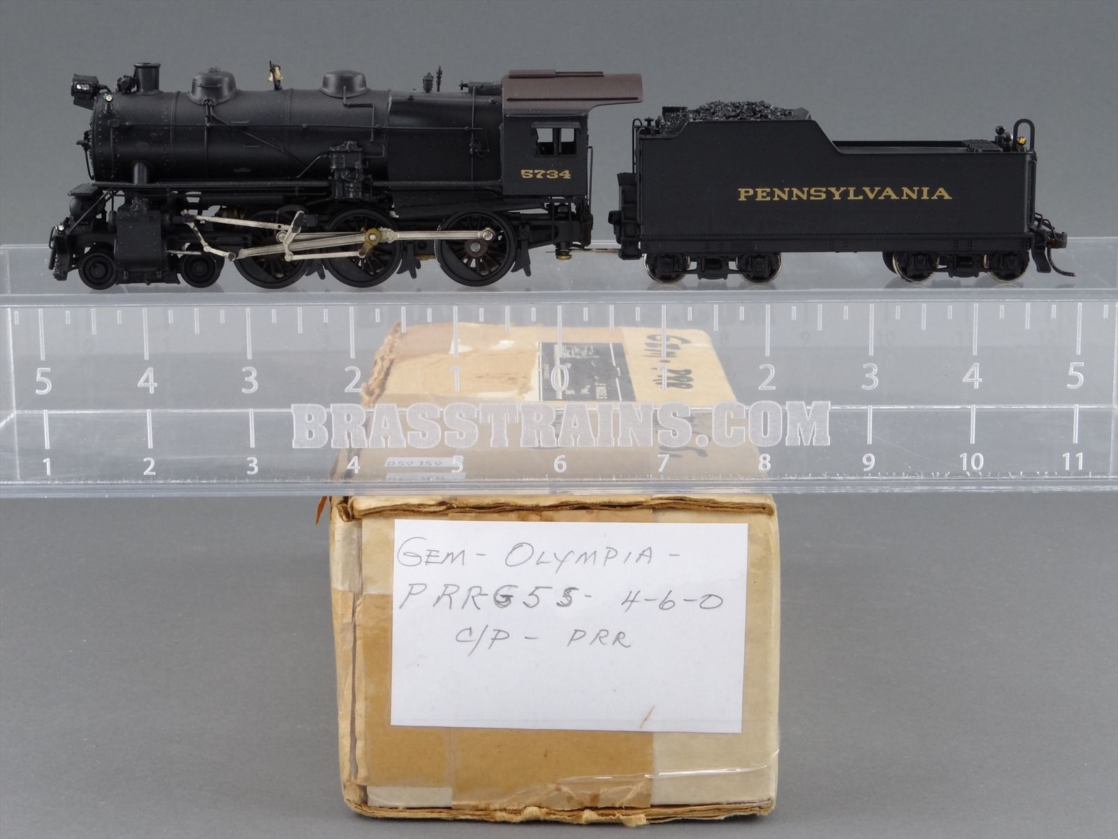 HO Brass Model Train - Gem Models PRR Pennsylvania 4-6-0 G5s #5734 - Custom