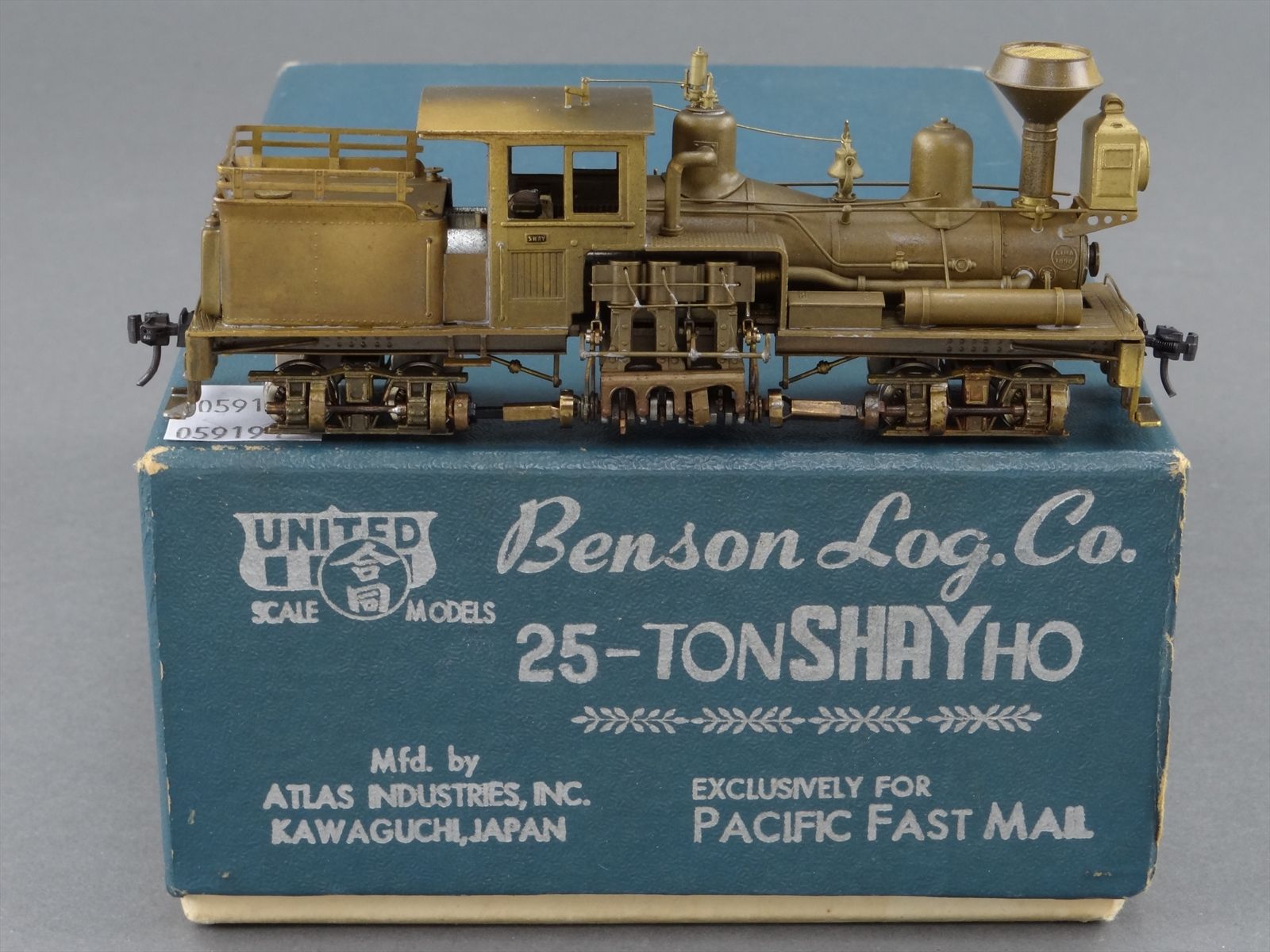 HO Brass Model Train - PFM United Benson Log Co. 25-Ton 2-Truck