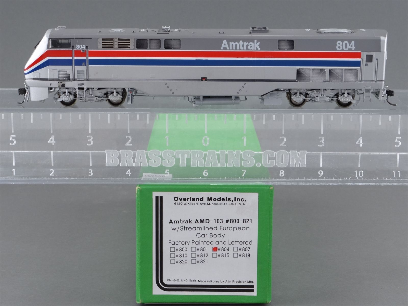 HO Brass Model Train - OMI 5403.1 Overland Amtrak AMD-103 Genesis ...