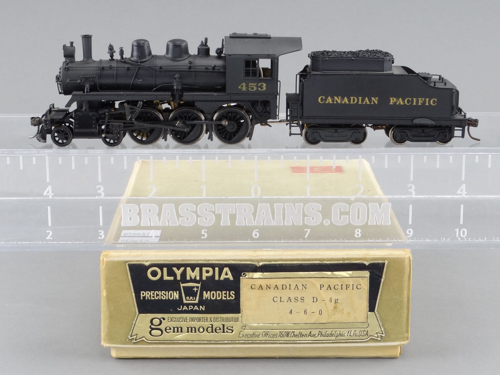 HO Brass Model Train - GEM CP 4-6-0 Canadian Pacific - CUSTOM #453