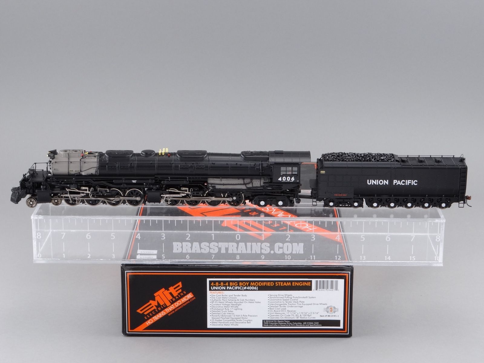 HO Scale MTH 80-3191-1 UP - Big Boy 4-8-8-4 Steam Locomotive