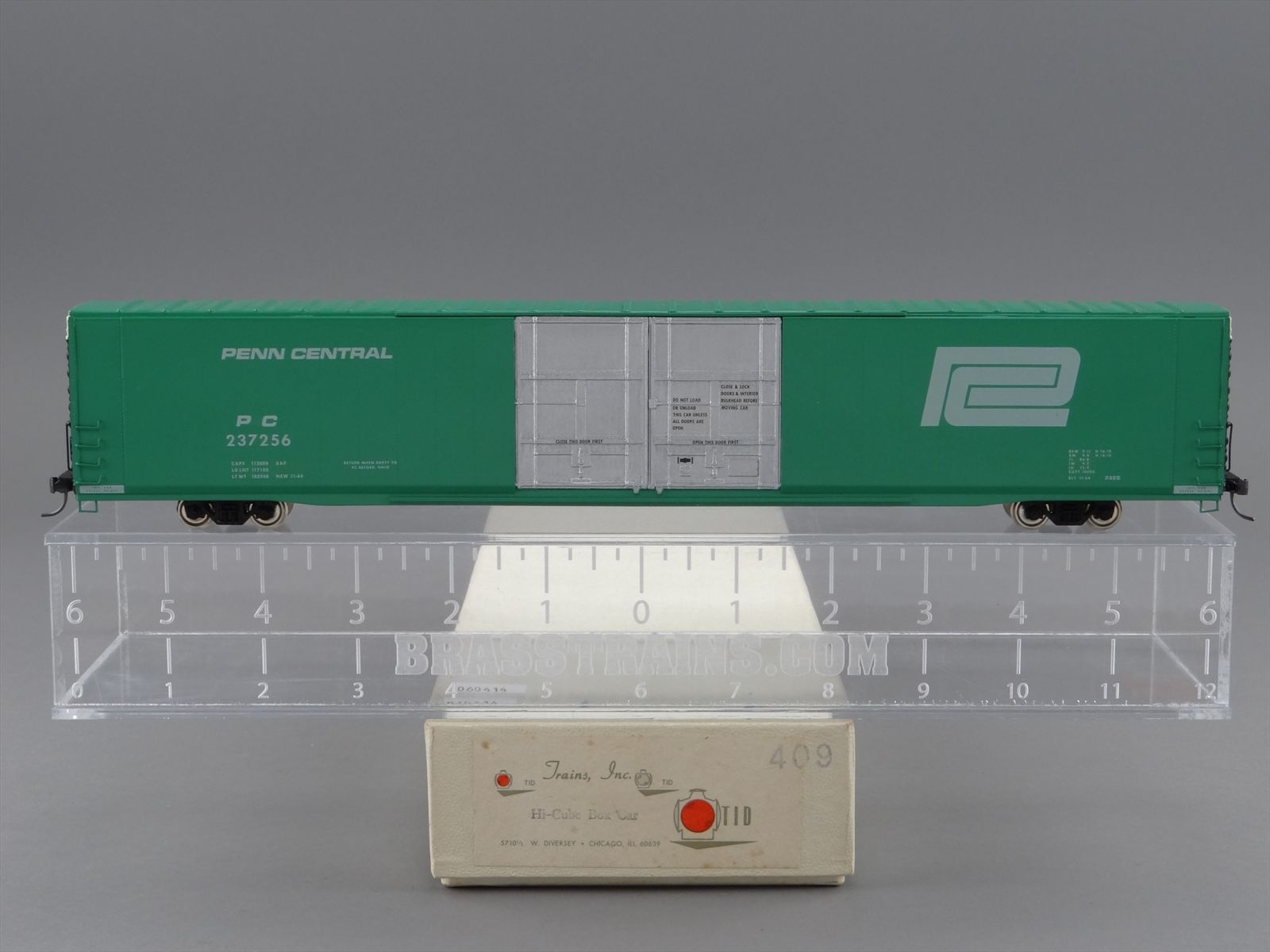 HO Brass TID Trains Inc PC Penn Central 86' Hi-Cube Box Car #237256 ...