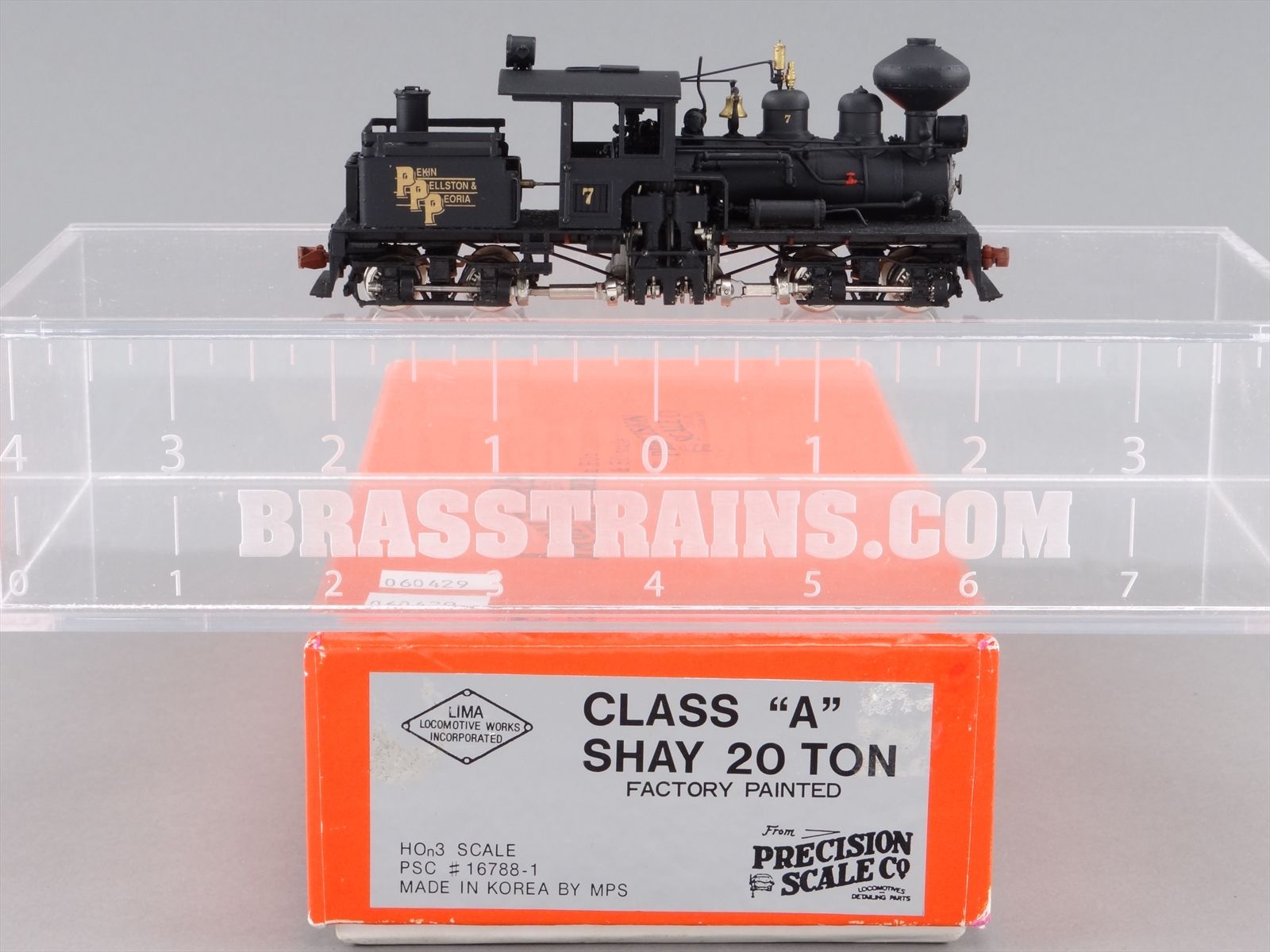 HOn3 Brass PSC 167881 Precision Scale Co. Class A 20Ton Shay Pelkin