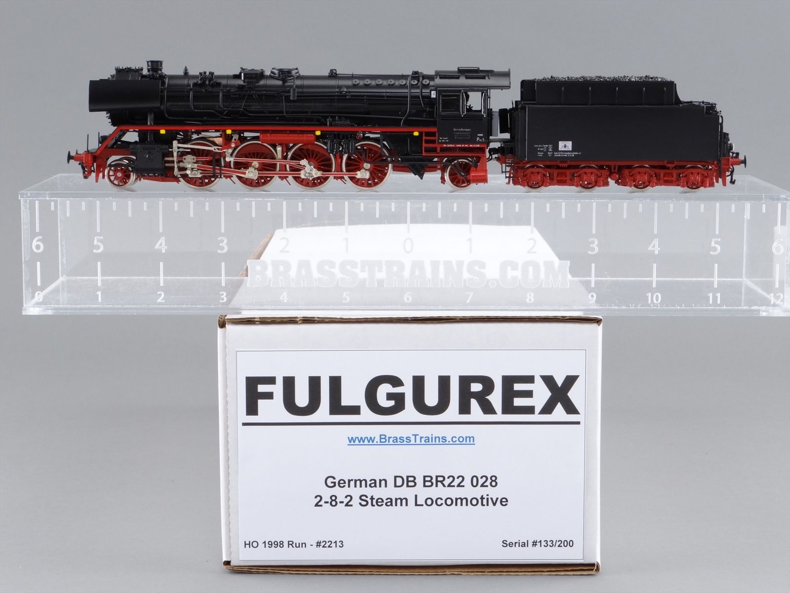 HO European Brass Train - Fulgurex 2213 German DB BR22 028 2