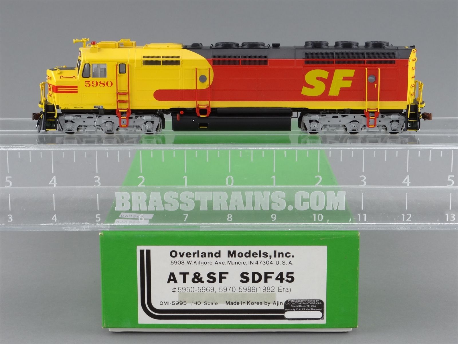 HO Brass Model Train - OMI 5995 Overland ATSF Santa Fe Kodachrome SDF45 ...