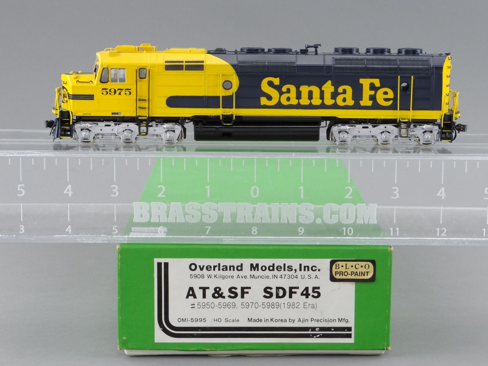 HO Brass Model Train - OMI 5995 Overland ATSF Santa Fe Kodachrome SDF45 ...