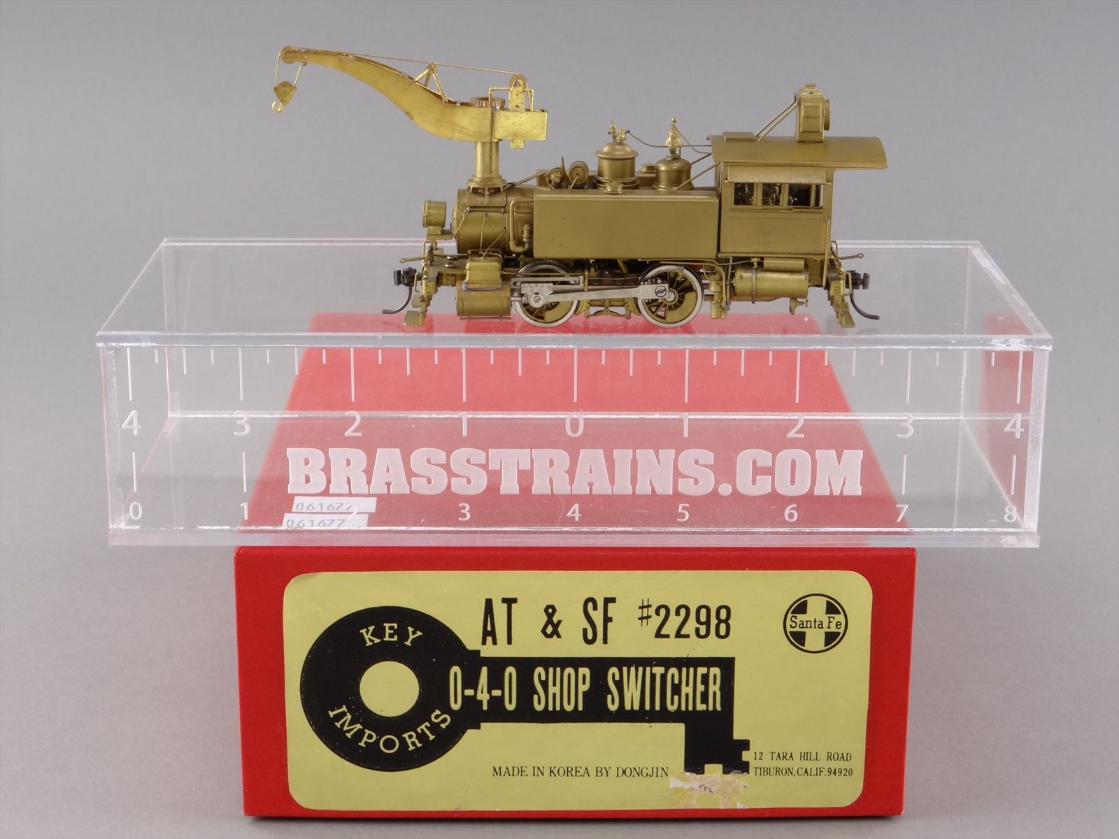 HO Brass Model Train - Key Imports AT&SF Shop Switcher with