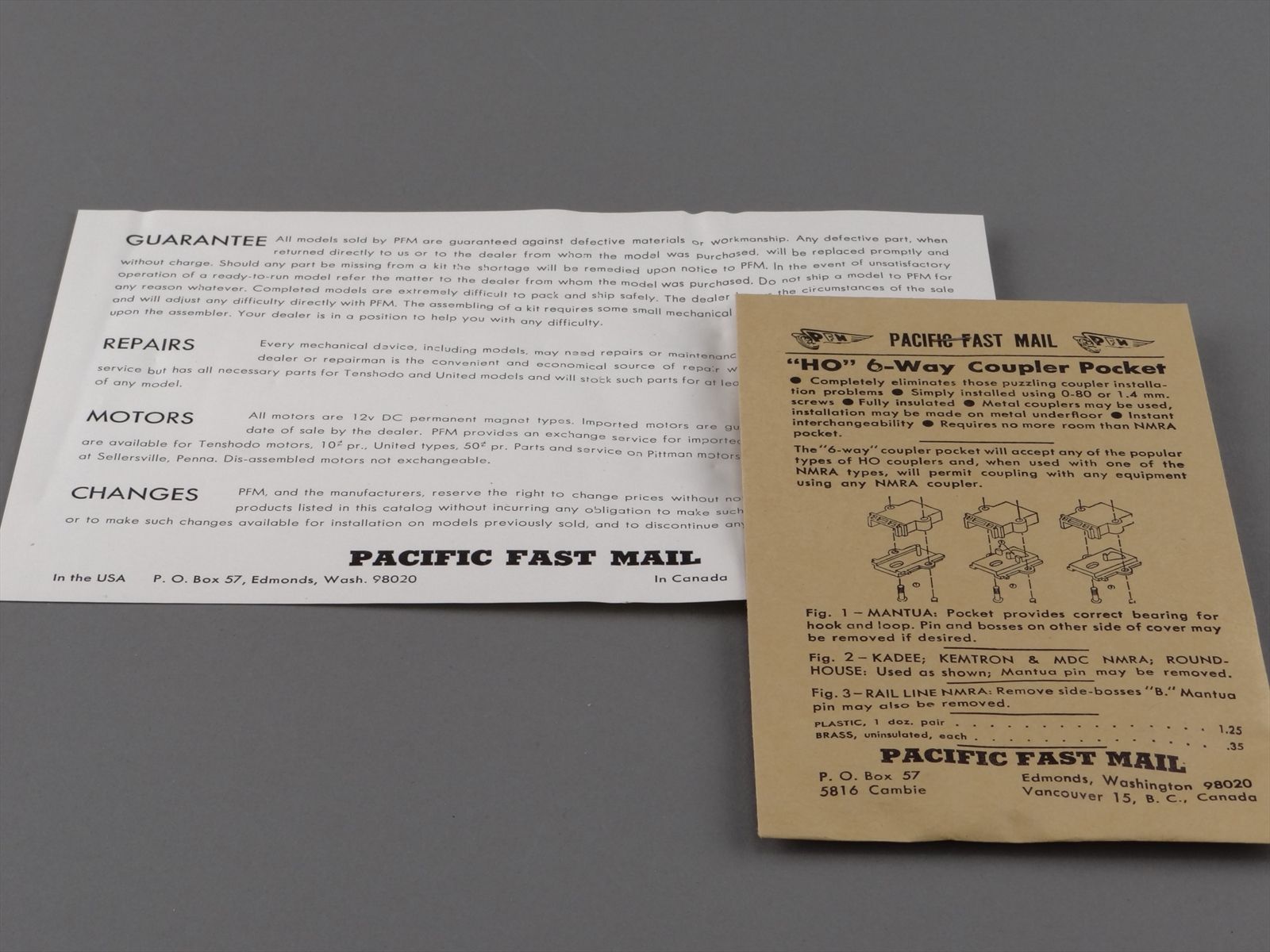 HO Brass Model Train PFM Pacific Fast Mail United WP Western Pacific