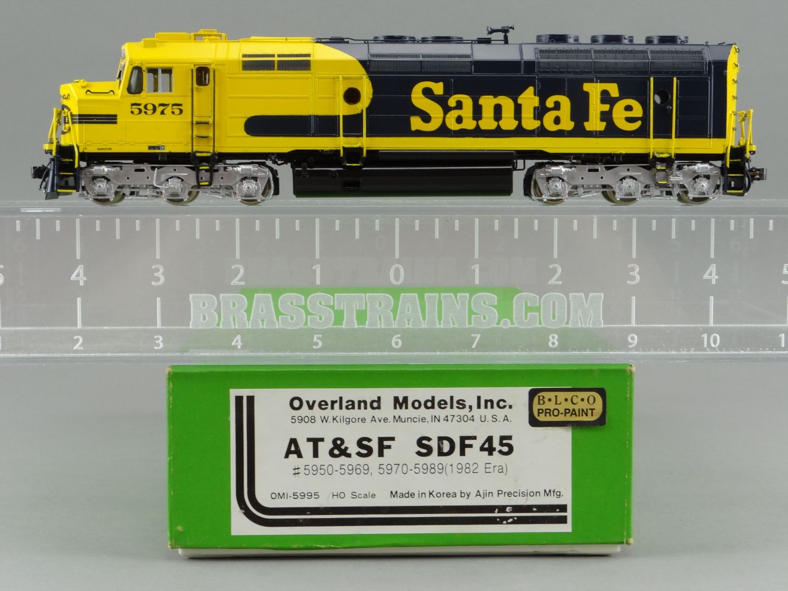 HO Brass Model Train - OMI 5995 Overland ATSF Santa Fe Kodachrome SDF45 ...
