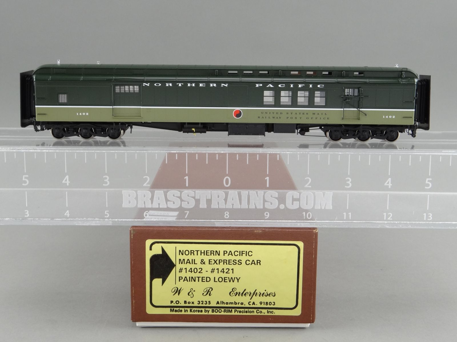 HO Brass Model Train - W&R Enterprises NP Mail & Express Car #1402 ...