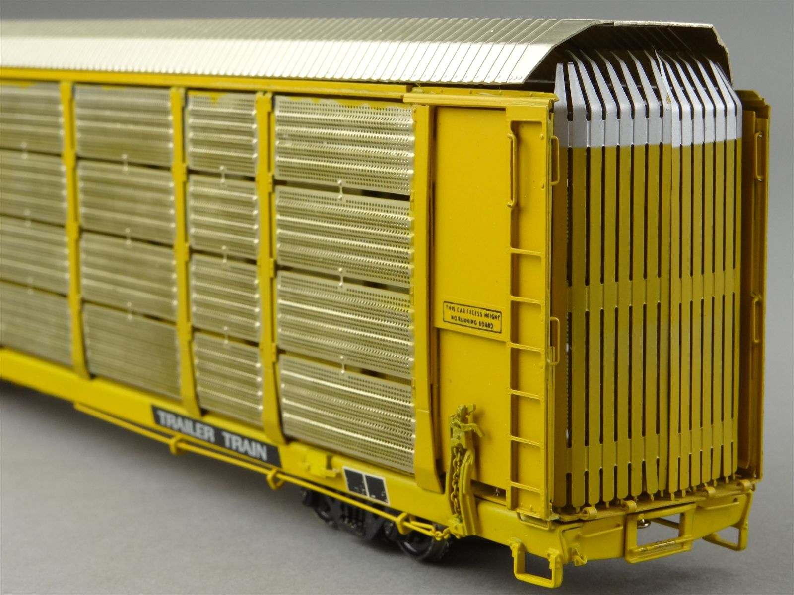 Partially Enclosed Auto Rack HO Brass Model Train - OMI 3078 UP TTGX #255315 Portec Bi-Level ...