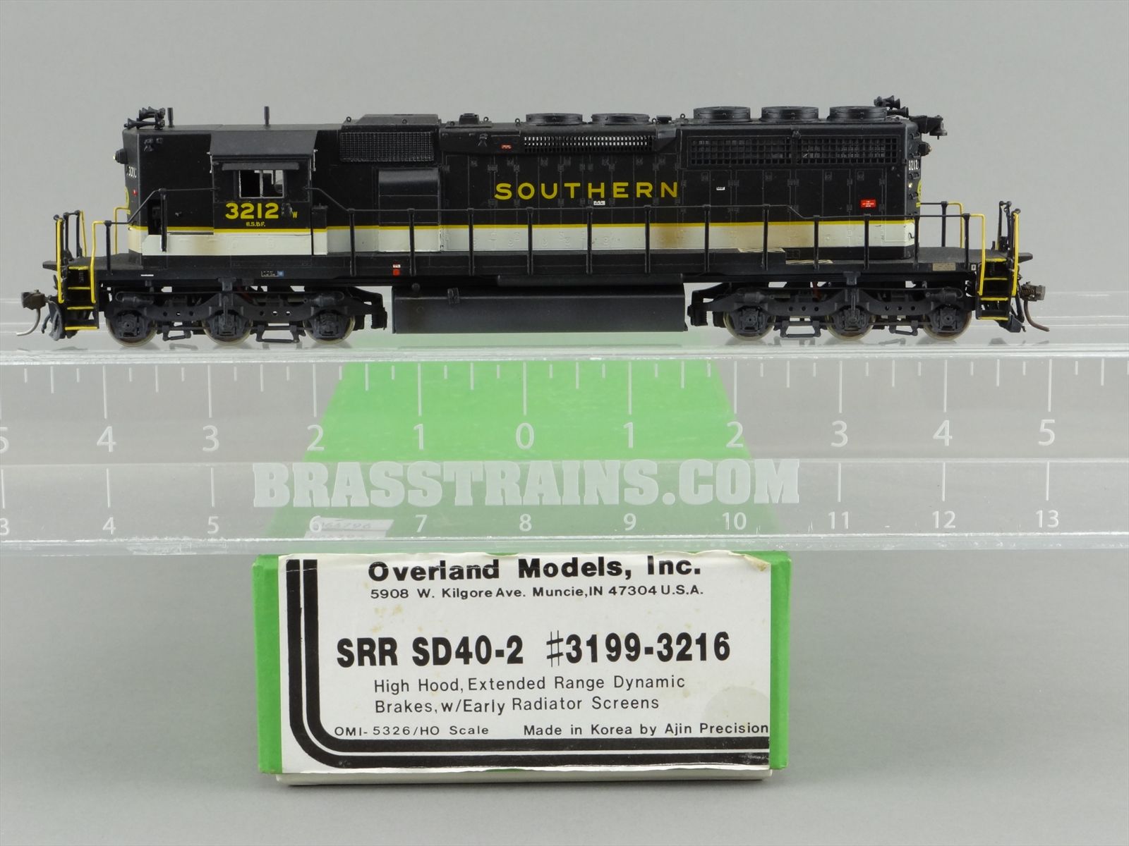 HO Brass Model Train OMI 5326 SOU SD40-2 High Hood Southern #3212 - Custom