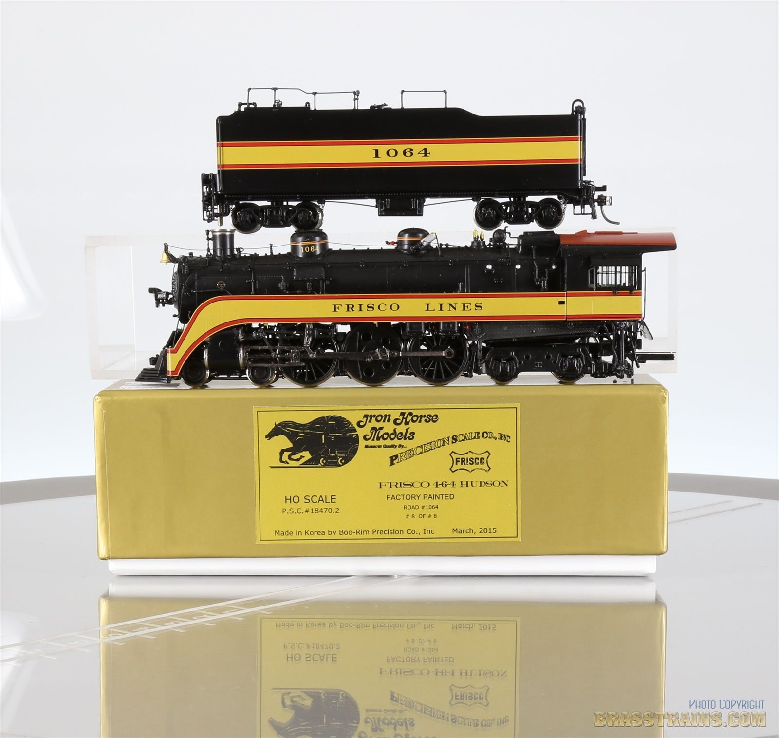 HO Brass Model Train - PSC Frisco Hudson 4-6-4 as modified with