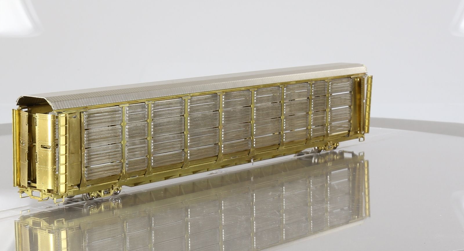 Ho Scale Bio Auto Rack HO Scale Brass Model Train - OMI 3120 Thrall Bi-Level Enclosed Auto ...
