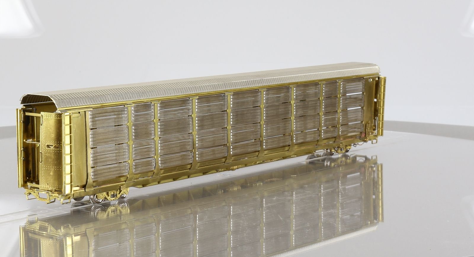 Ho Scale Bio Auto Rack HO Scale Brass Model Train - OMI 3120 Thrall Bi-Level Enclosed Auto ...