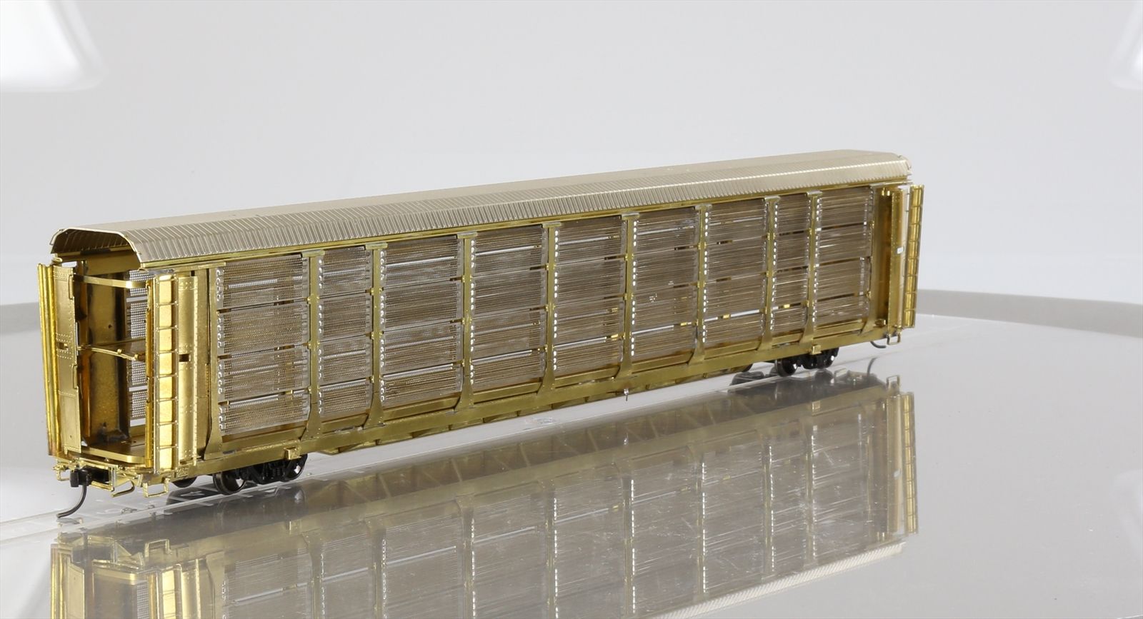 Old Ho Auto Rack HO Scale Brass Model Train - OMI 3120 Thrall Bi-Level Enclosed Auto ...
