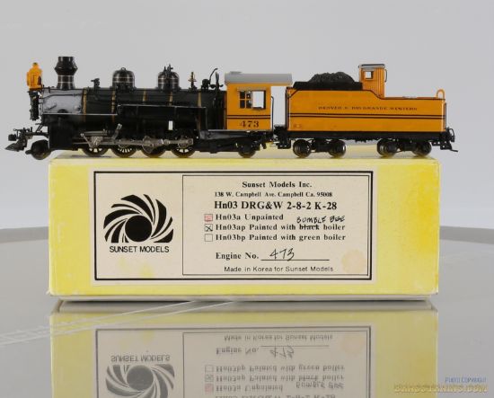 HOn3 Brass Sunset Models D&RGW Rio Grande 2-8-2 K-28 Bumble 