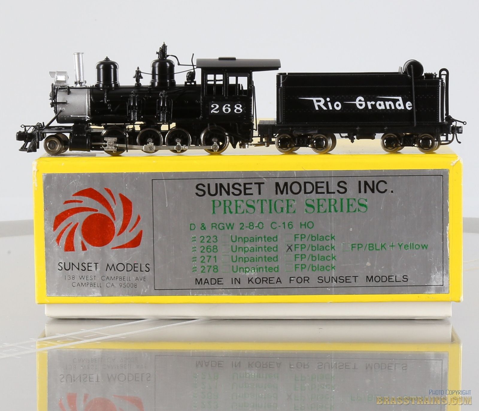 HOn3 Brass Sunset Models D&RGW Rio Grande 2-8-0 C-16 Steam