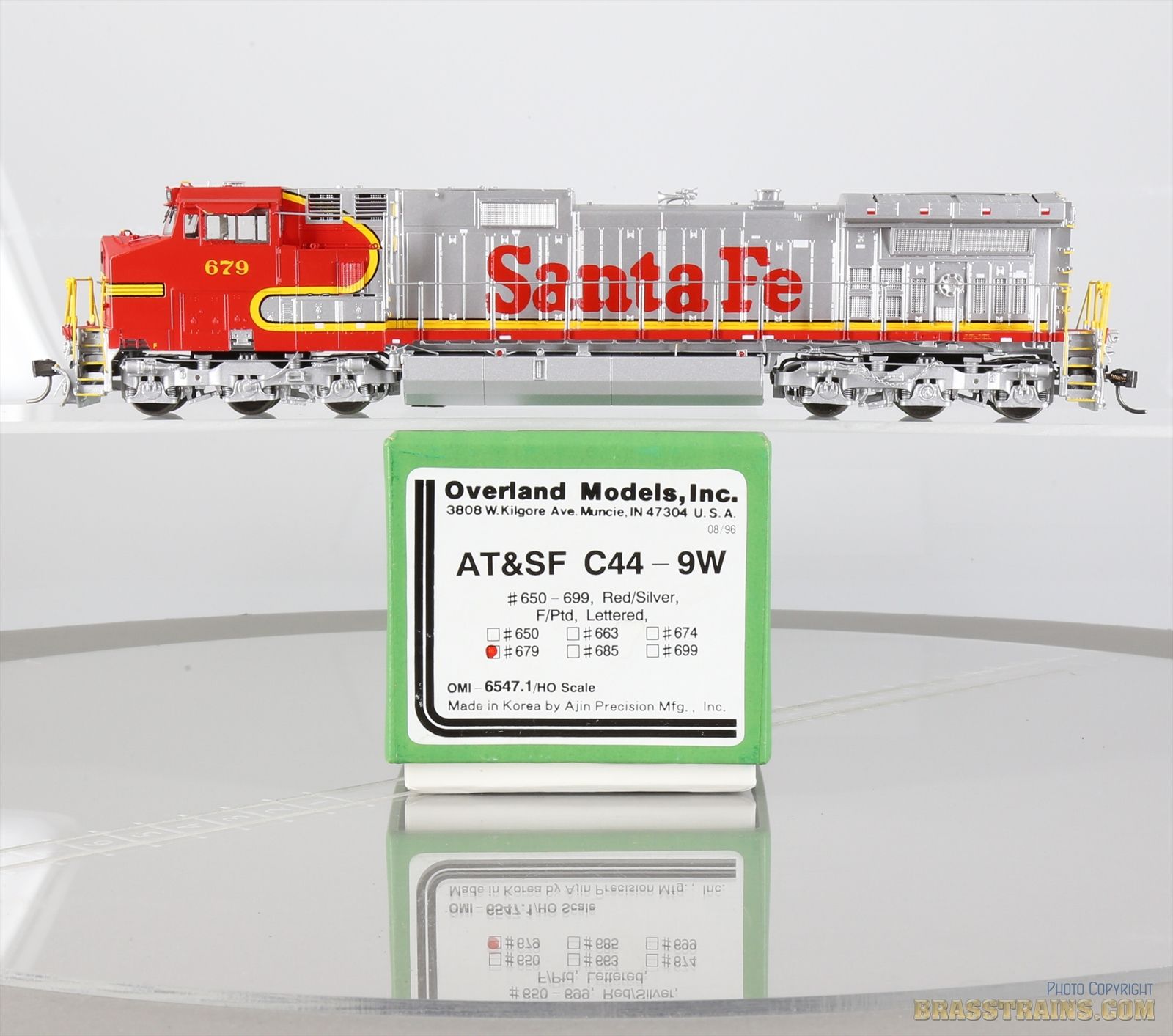 HO Brass Model Train - OMI 6547.1 Overland ATSF Santa Fe C44