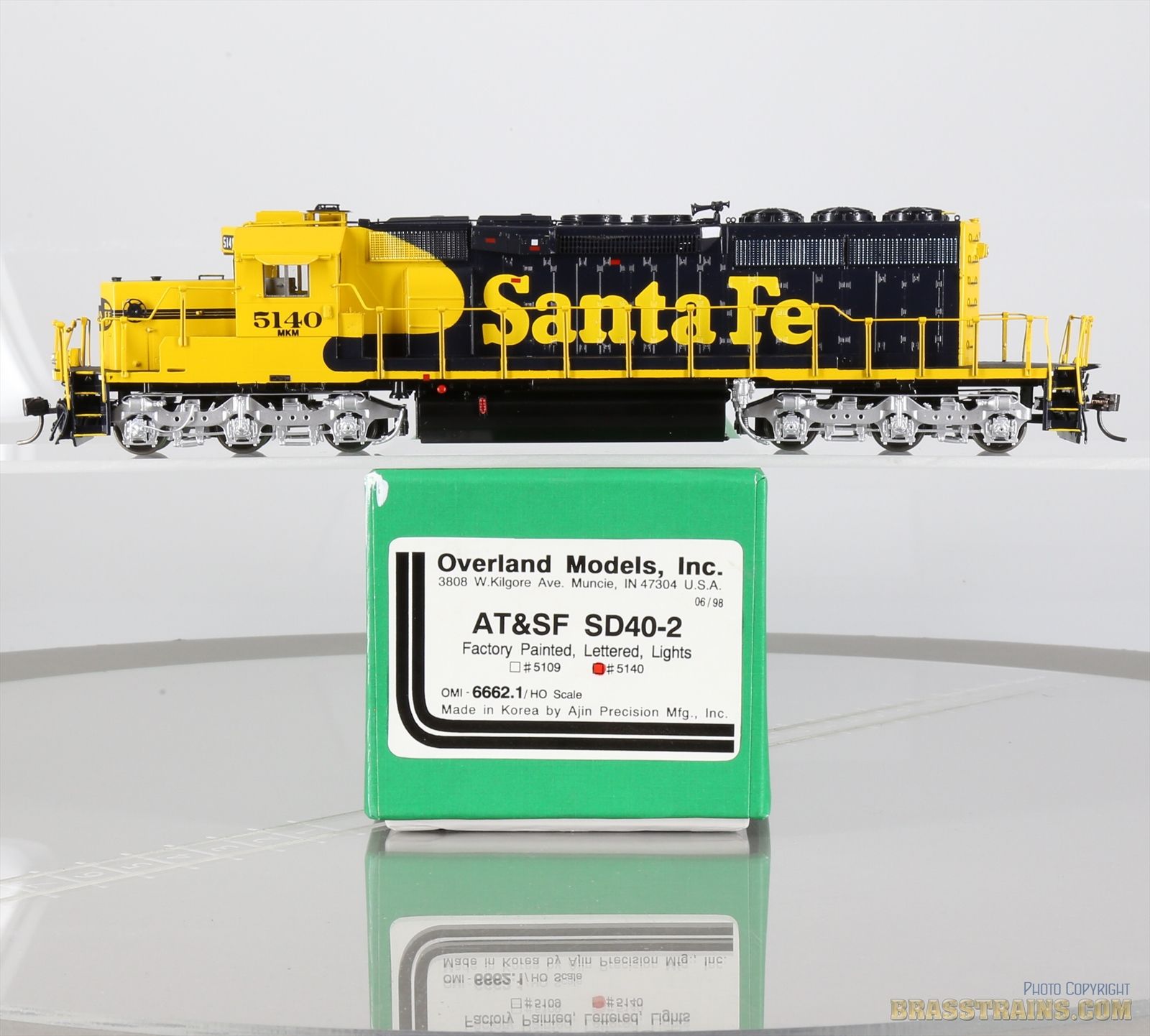 HO Scale Brass Model Train- OMI Overland 6662.1 SD40-2 AT&SF