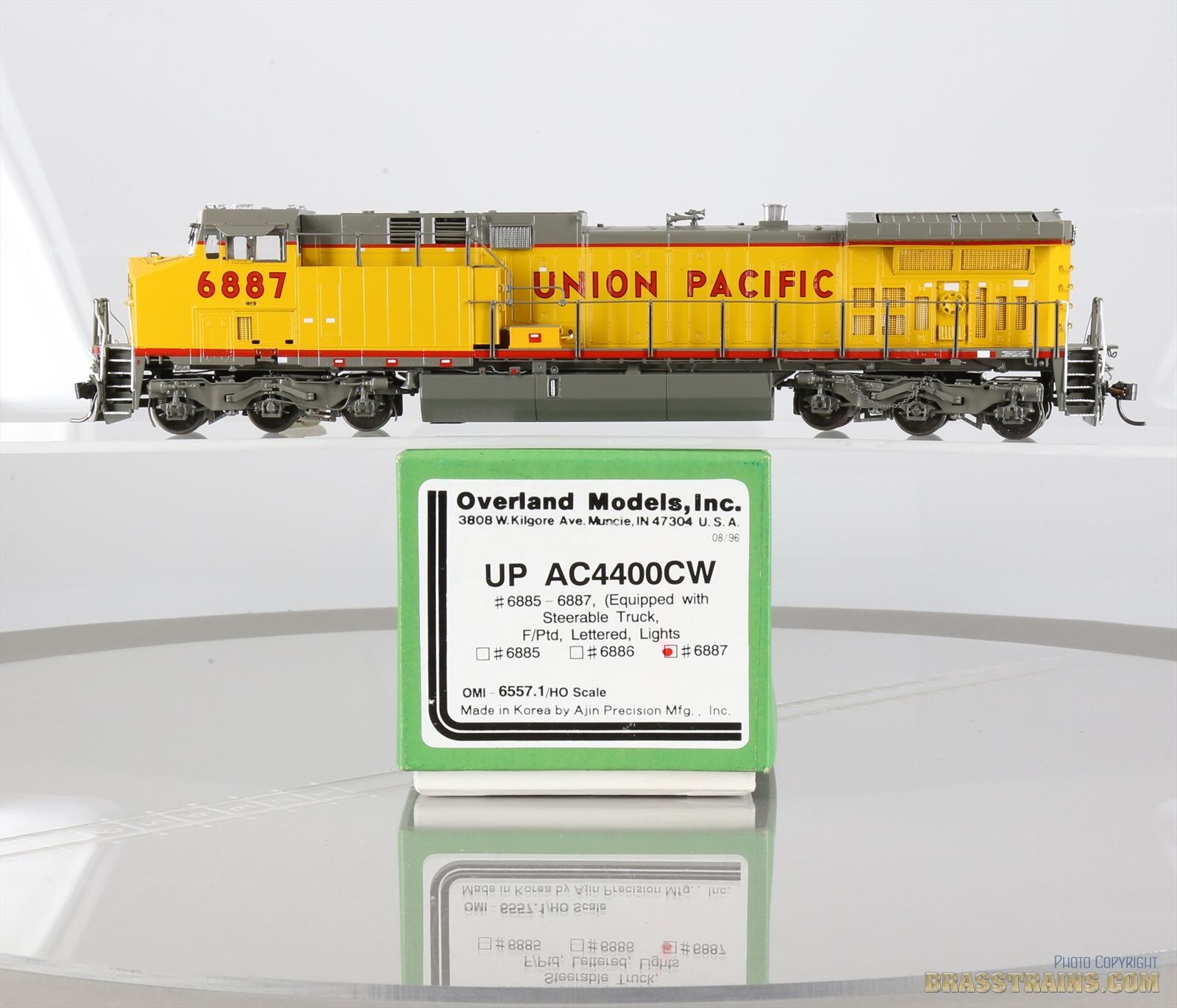 HO Brass NEW Overland Models UP C45Accte #7351 w/Flag