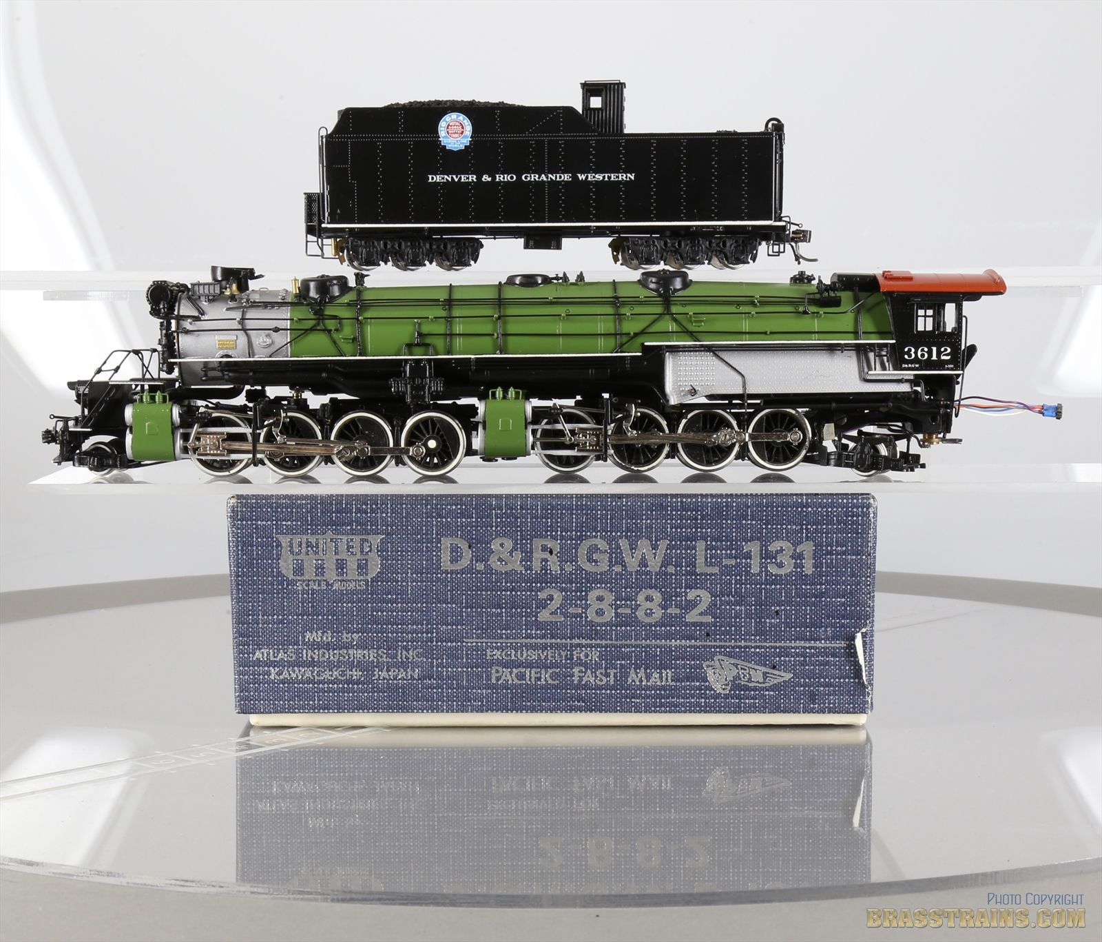 HO Brass PFM United D&RGW Rio Grande 2-8-8-2 L-131 Steam
