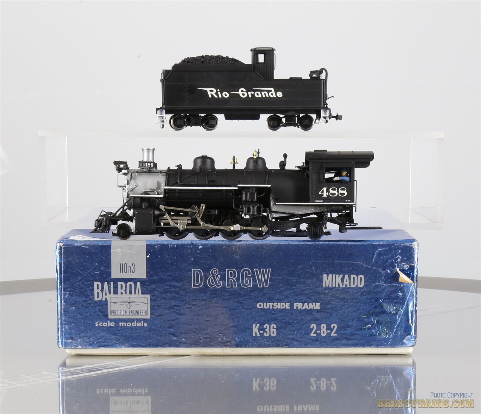 HOn3 Scale Brass Model Locomotive - Balboa D&RGW Rio Grande 2