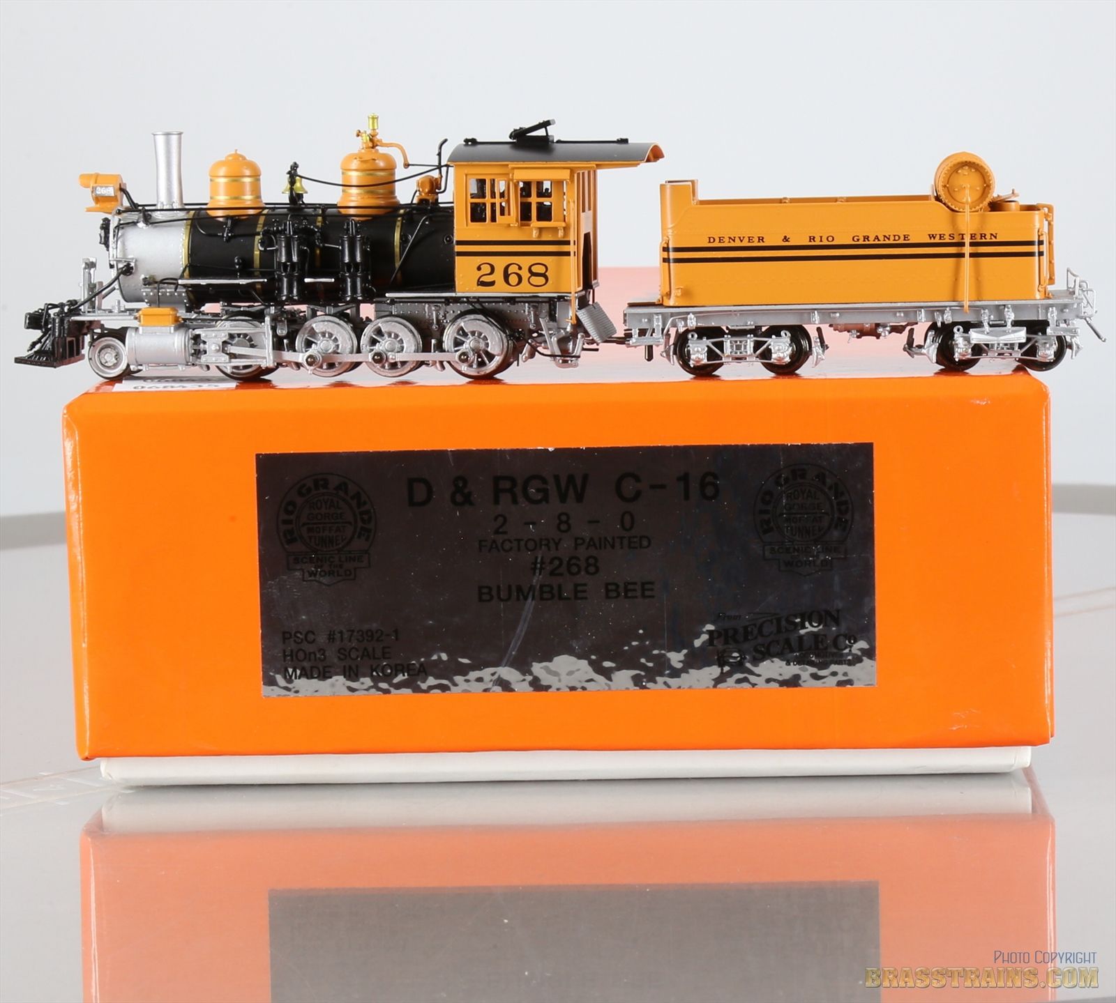 HOn3 Brass Model Train - PSC 17392-1 D&RGW 2-8-0 C-16