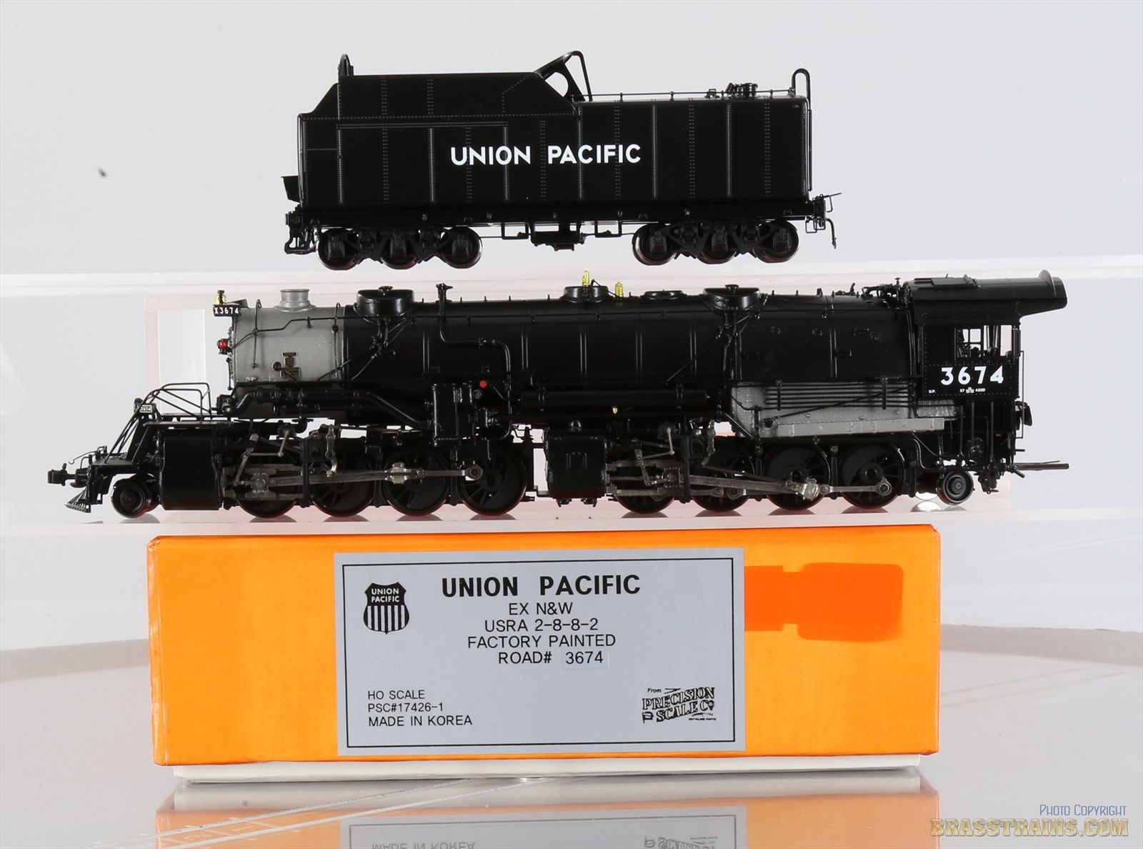 HO Brass Model Train - PSC 17426-1 UP Union Pacific 2-8-8-2 #3674