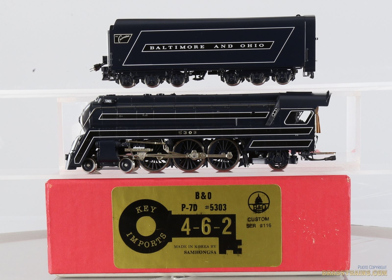 HO Brass Key Imports CS#116 B&O Cincinnatian Streamlined