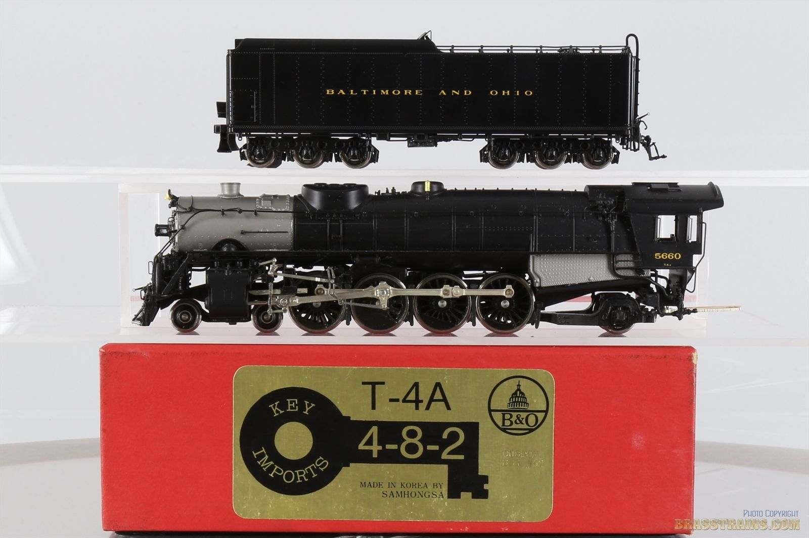 HO Brass Key Imports CS #62 B&O Baltimore & Ohio T-4A 4-8-2 #5660