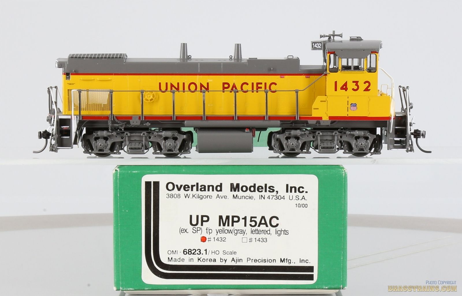 HO Brass Model Train - OMI 6823.1 UP Union Pacific MP15AC Diesel #1432 ...